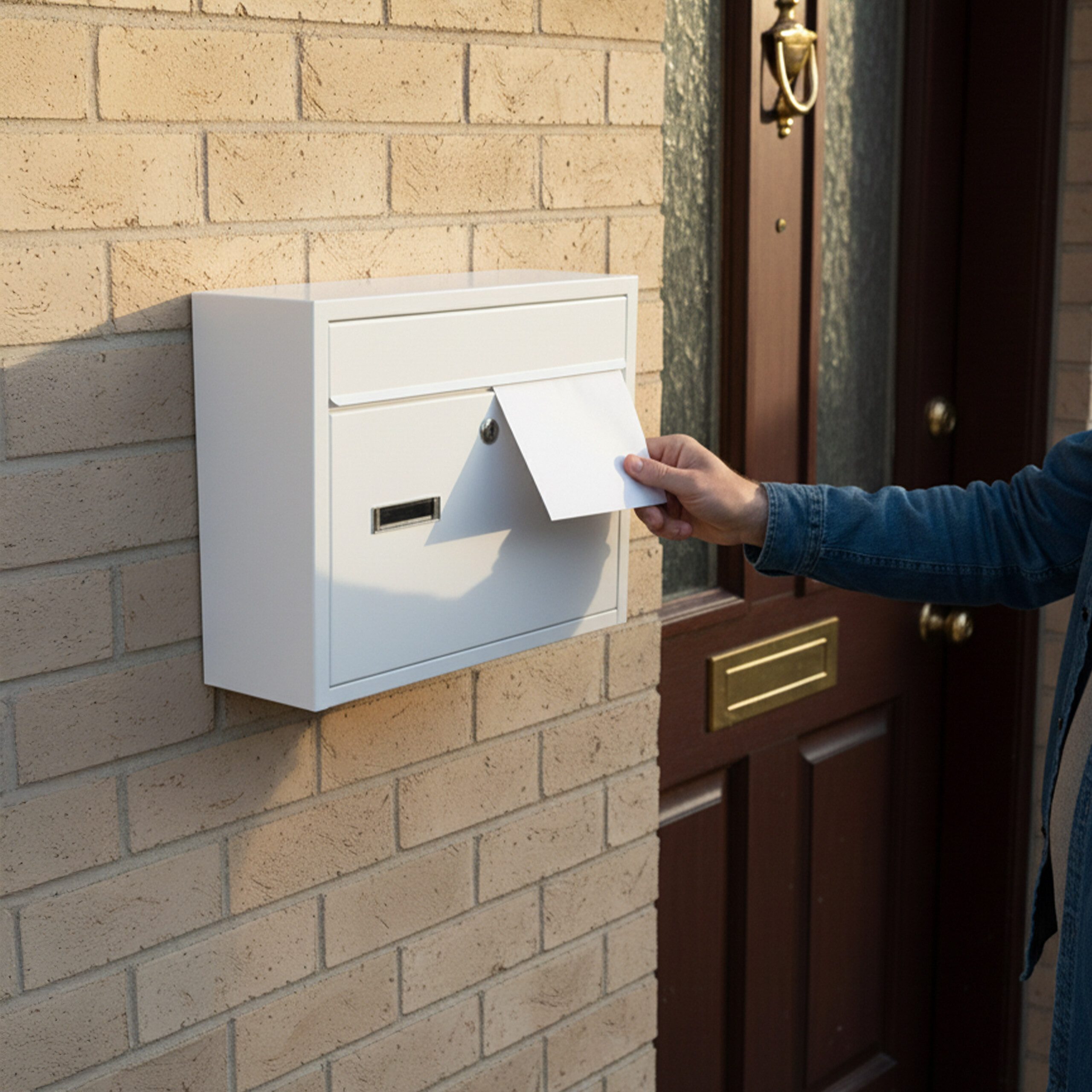 relaxdays Wandbriefkasten Briefkasten Querformat, weiß günstig online kaufen