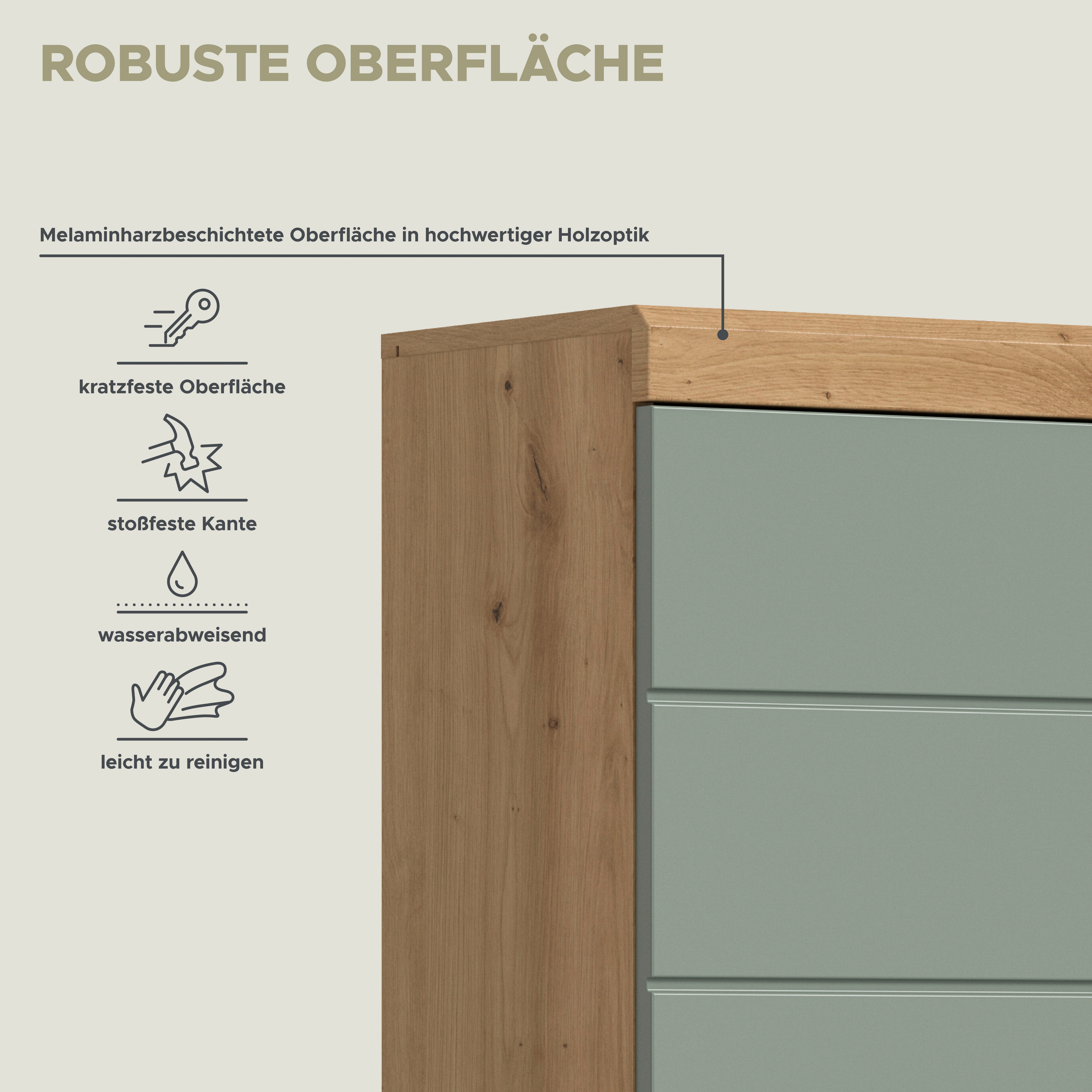 welltime Waschmaschinenumbauschrank SIENA, Breite 63cm, für Waschmaschine & Trockner, 2 Türen, MDF-Front (TOPSELLER) in verschiedenen Farben, Überbauschrank, Um – Bild 5 von 5
