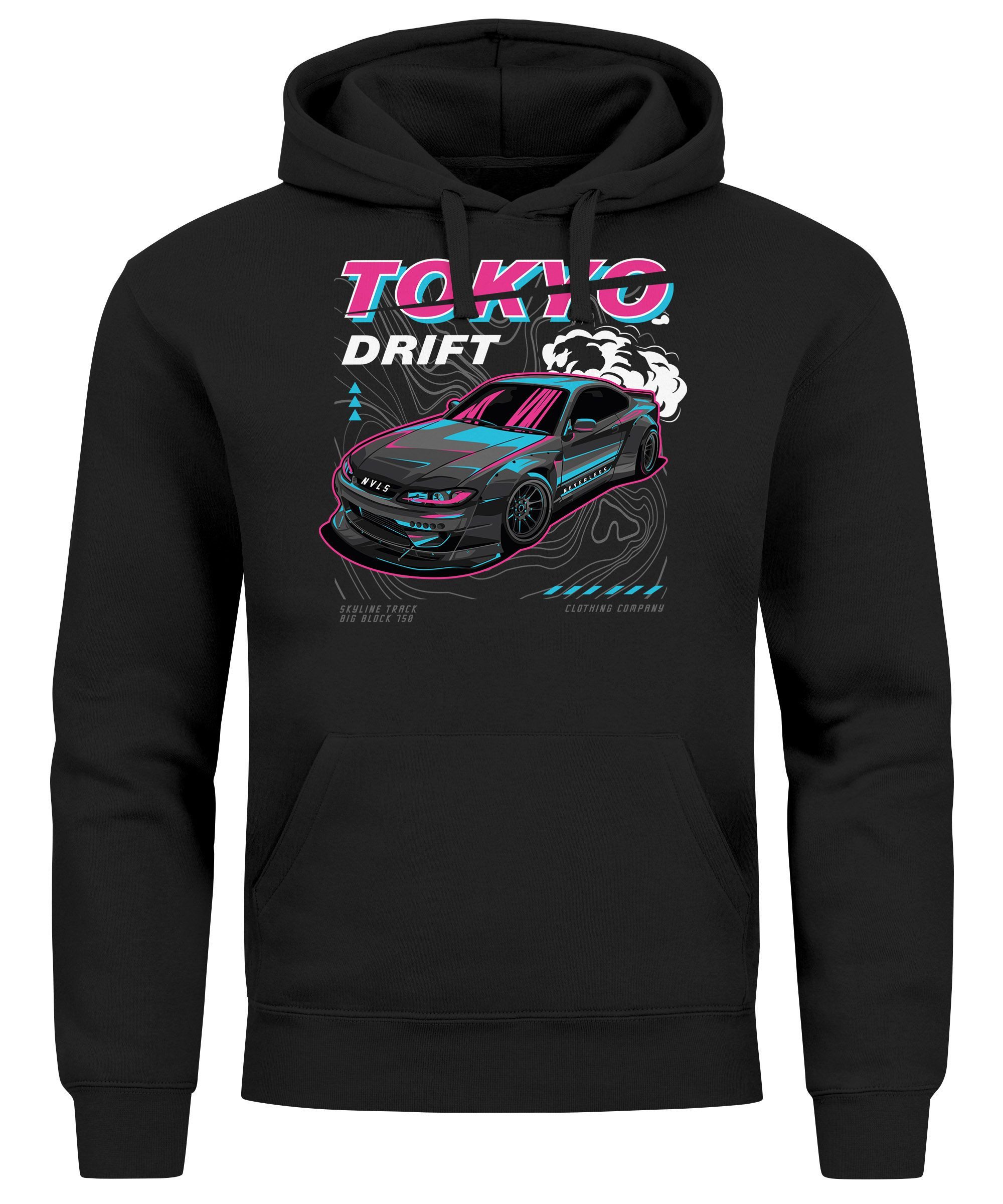 Hoodie Hoodie Herren Print Tokyo Japan Style Racing Car Aufdruck Auto