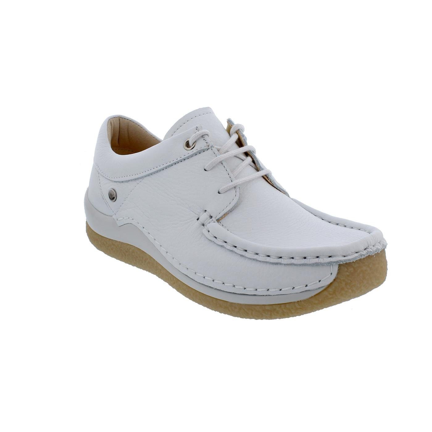 leather, Nappa Sneaker, WOLKY 0452520-100 Celebration Schnürschuh White,