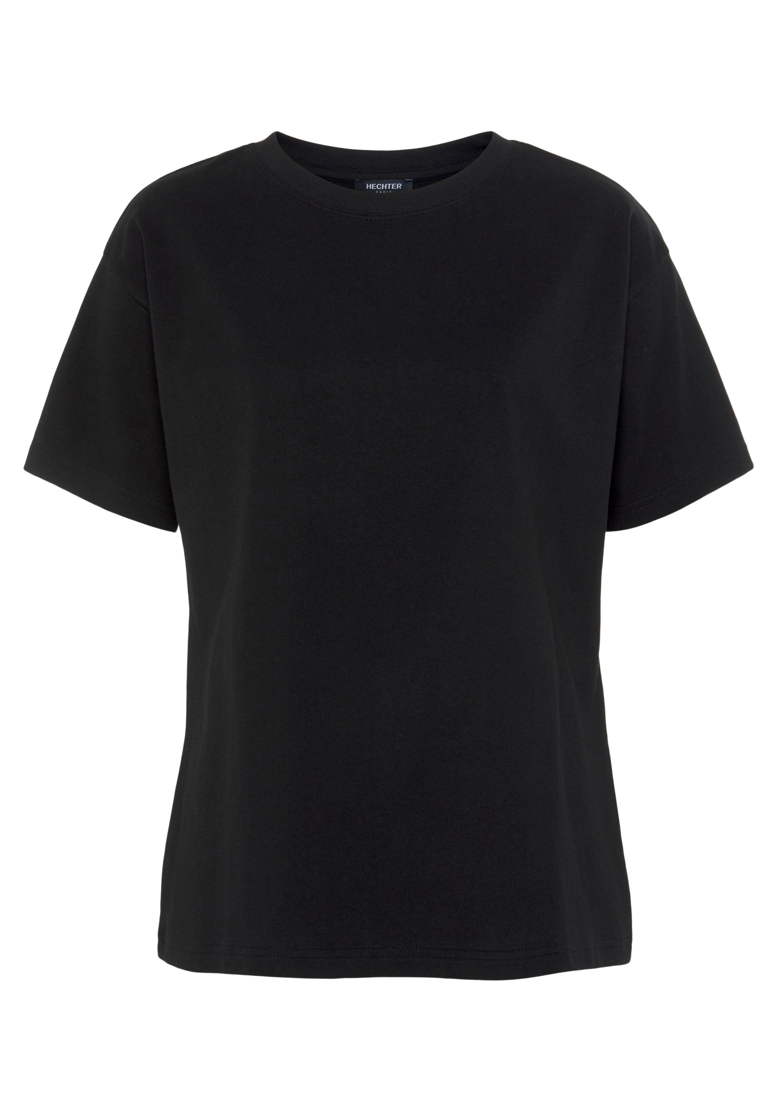 HECHTER PARIS T-Shirt mit Rundhalsausschnitt schwarz