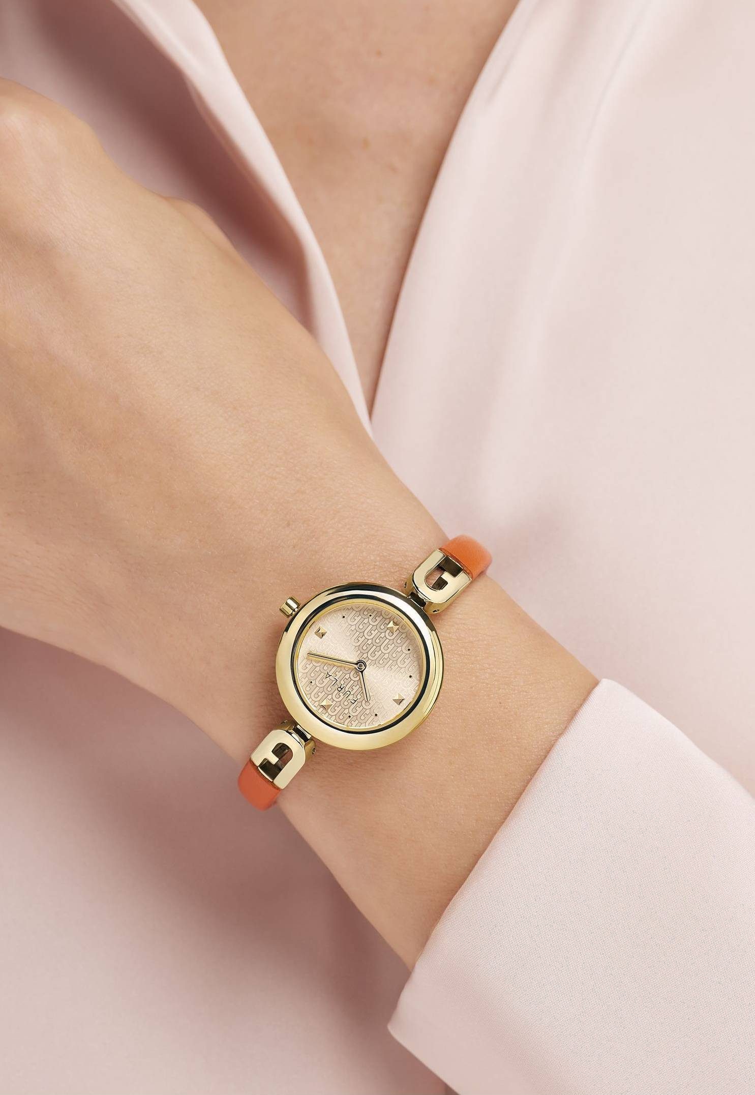 Furla Quarzuhr FURLA BANGLE LEATHER, (1-tlg., Not a set – not applicable to this product), Quarz-Analoguhr