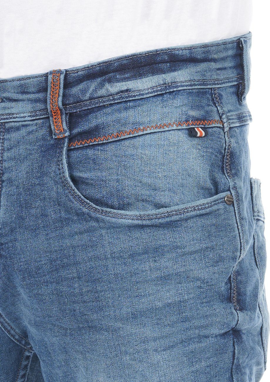 riverso Slim-fit-Jeans Herren Jeanshose Denim Denim Stretch RIVCaspar (M257) Hose Slim Dark mit Fit Blue