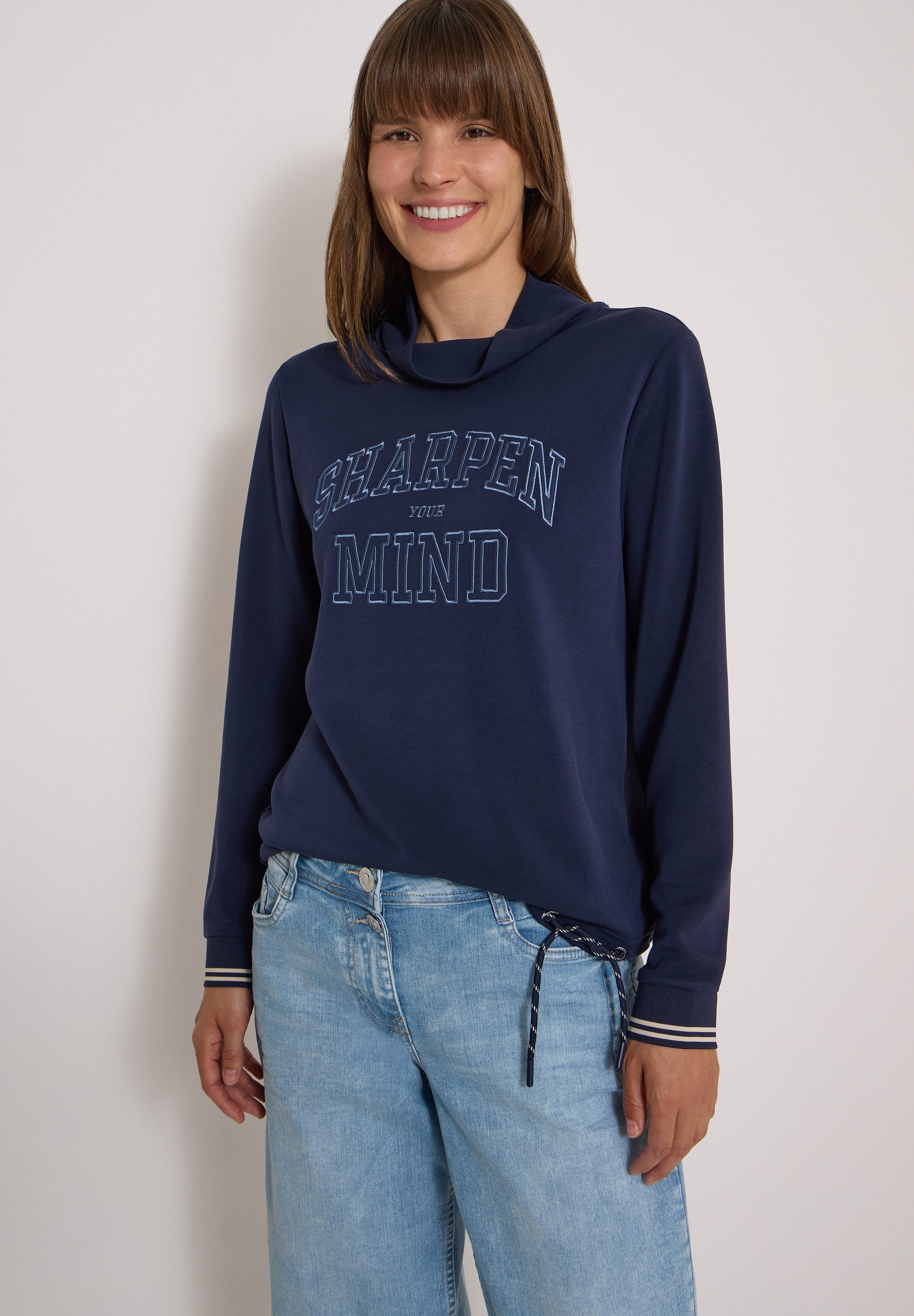CECIL Langarmshirt mit Wording