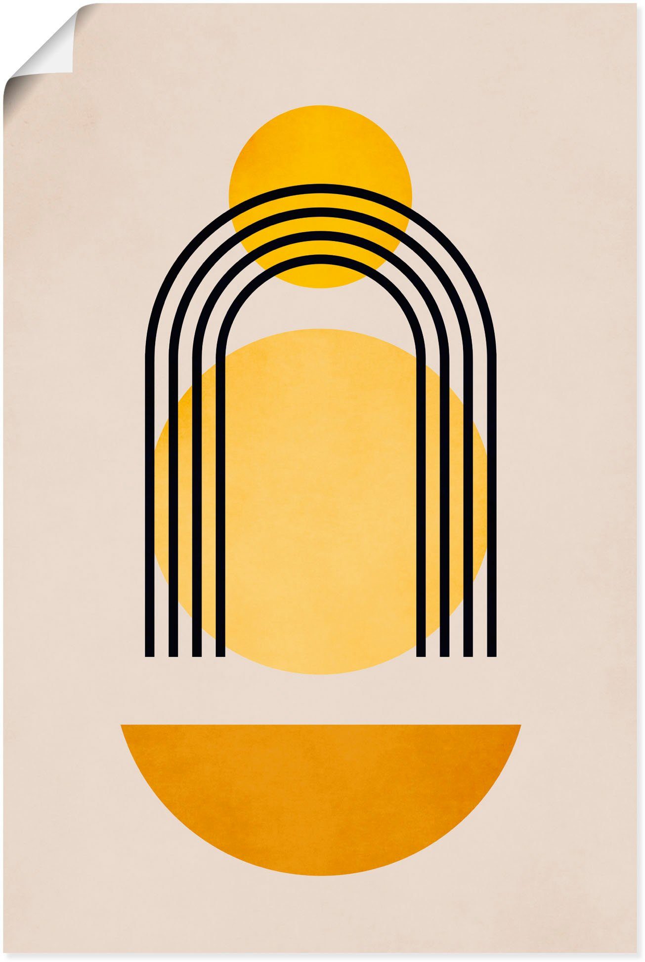5, Alubild, Wandaufkleber Wandbild Geometrica Nr. als Größen Leinwandbild, in Artland (1 St), versch. Muster Poster oder