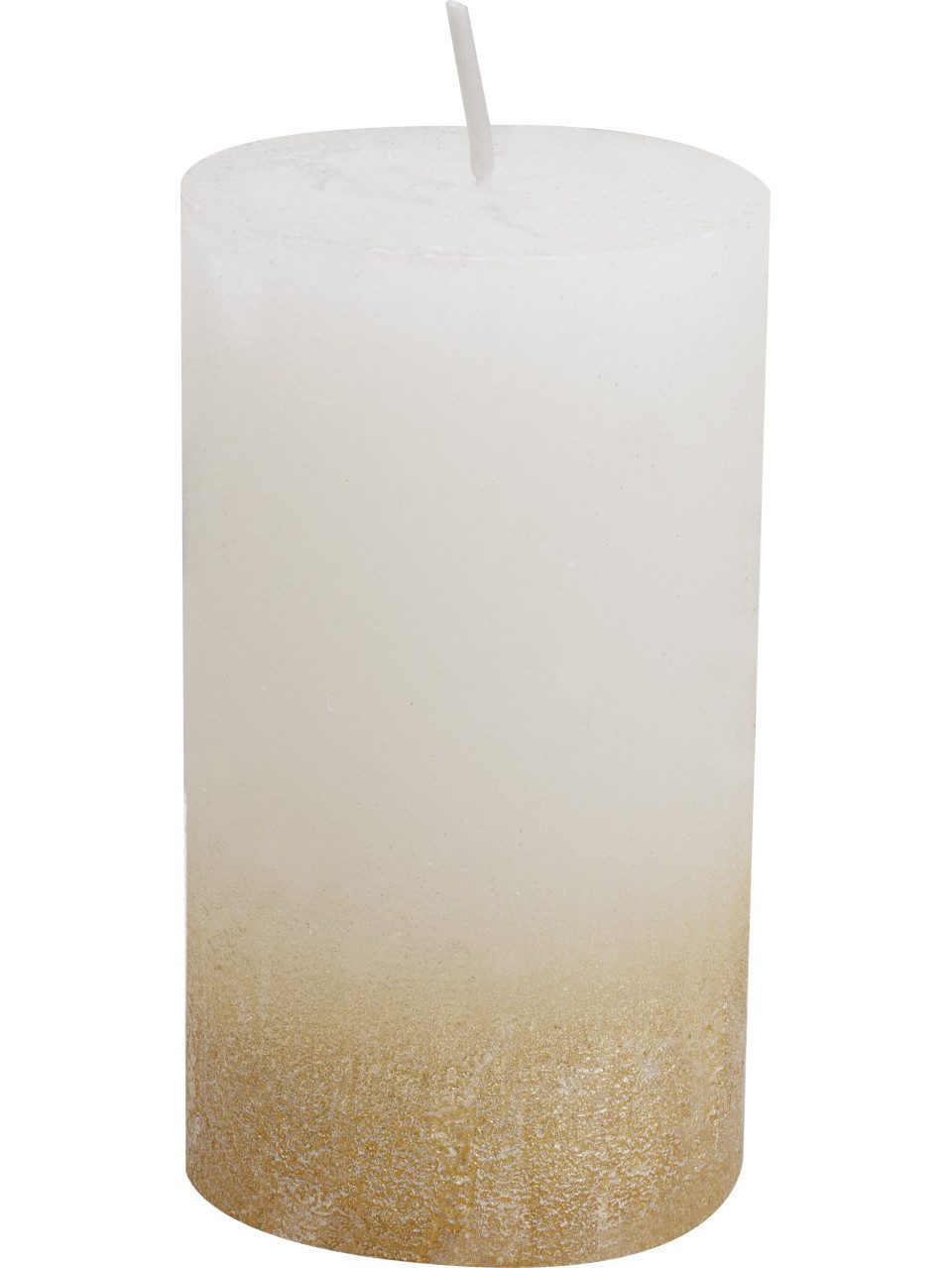 House of Rustic Stumpenkerze House of Rustic Kerze champagner mit gold Stre günstig online kaufen