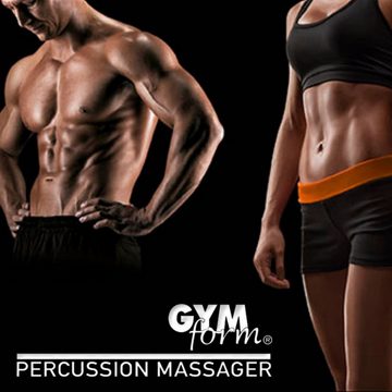 Gymform® Massagepistole Percussion Massager, 5-tlg., 4 Massageköpfe, 6 Geschwindigkeiten, sehr leise