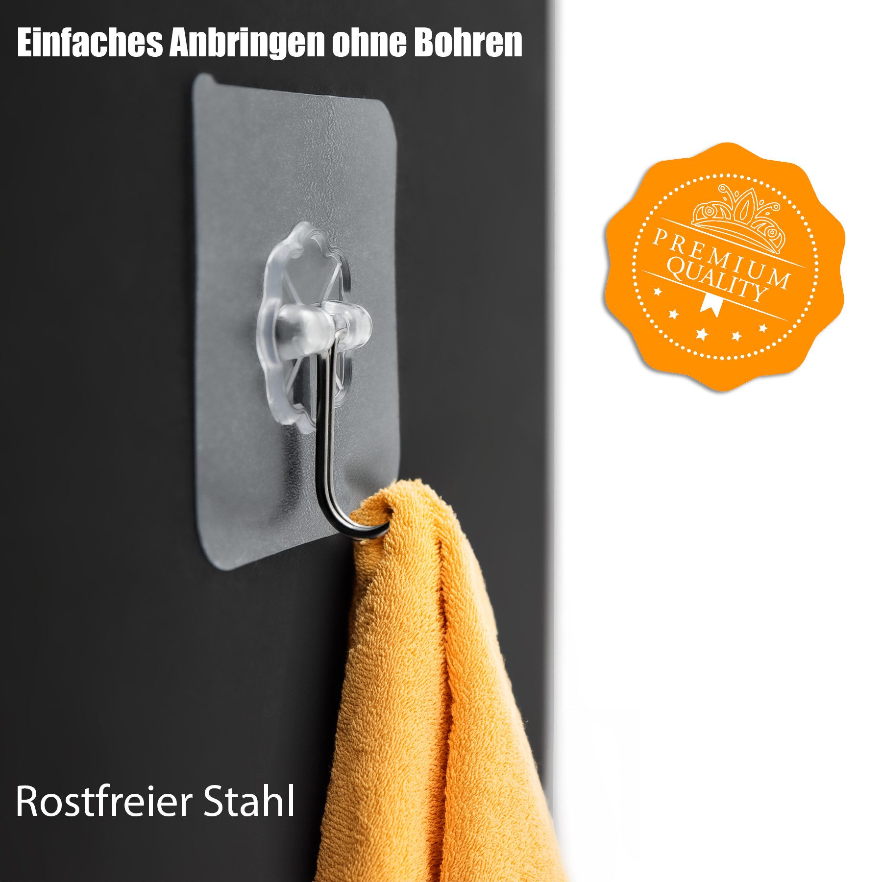 BigDean Klebehaken 30 Stück Wandhaken extra stark & selbstklebend 180 grad drehbar, Passend für, Kochutensilien, Topflappen, Geschirrtücher, Badetücher, Handtüc – Bild 5 von 5