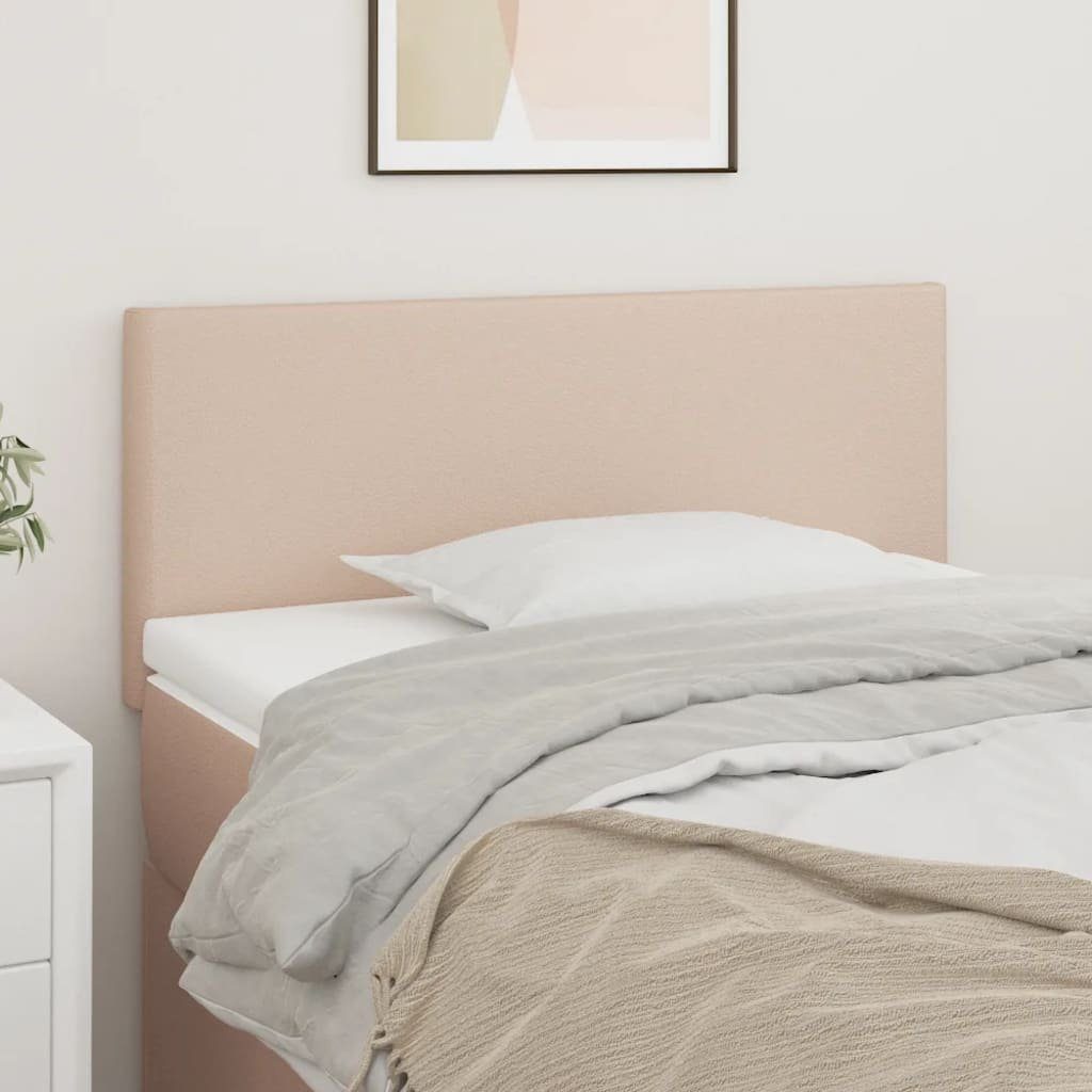 vidaXL Bett Kopfteil Cappuccino-Braun 80x5x78/88 cm Kunstleder (1-tlg)