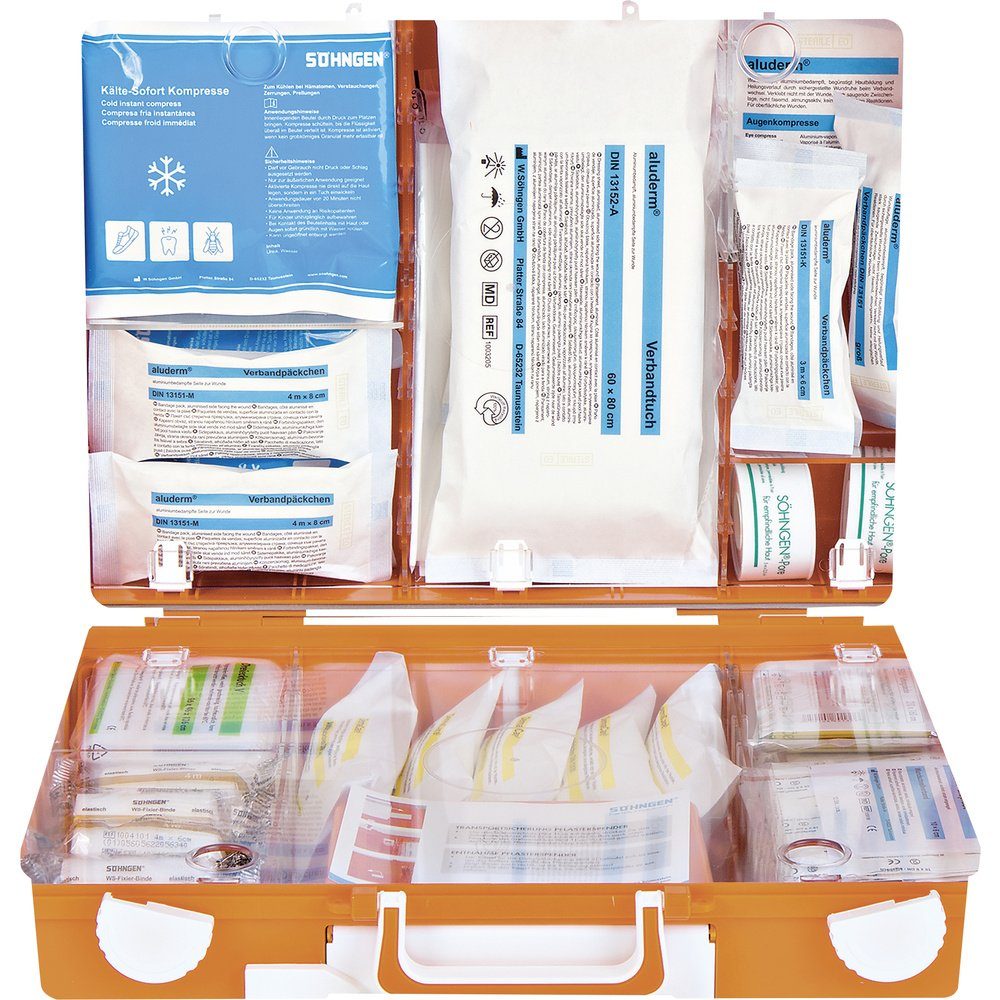 Söhngen Erste-Hilfe-Koffer Söhngen 0367000 Erste Hilfe Koffer DIN 13169 400 x 300 x 150 Orange