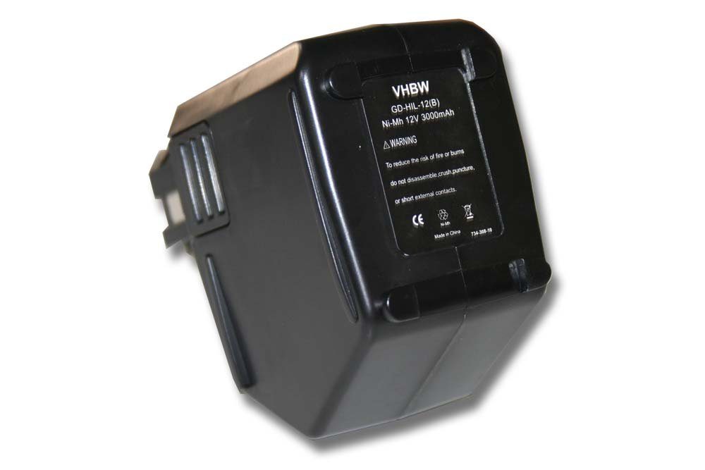vhbw kompatibel mit Hilti SB12, SF120-A Akku NiMH 3000 mAh (12 V)