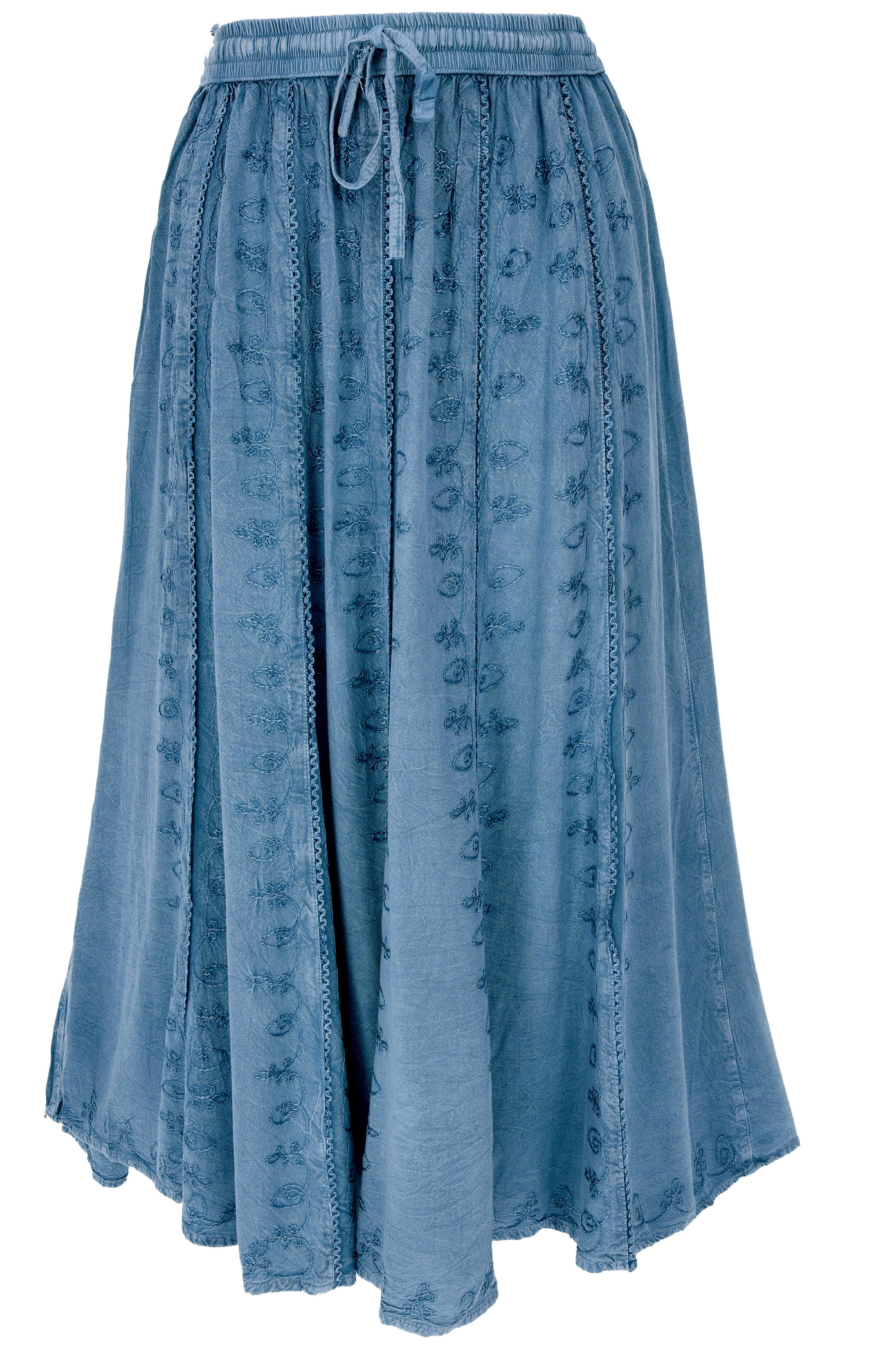 Guru-Shop Minirock Bestickter Boho Hippie Rock, indischer.. alternative Bekleidung