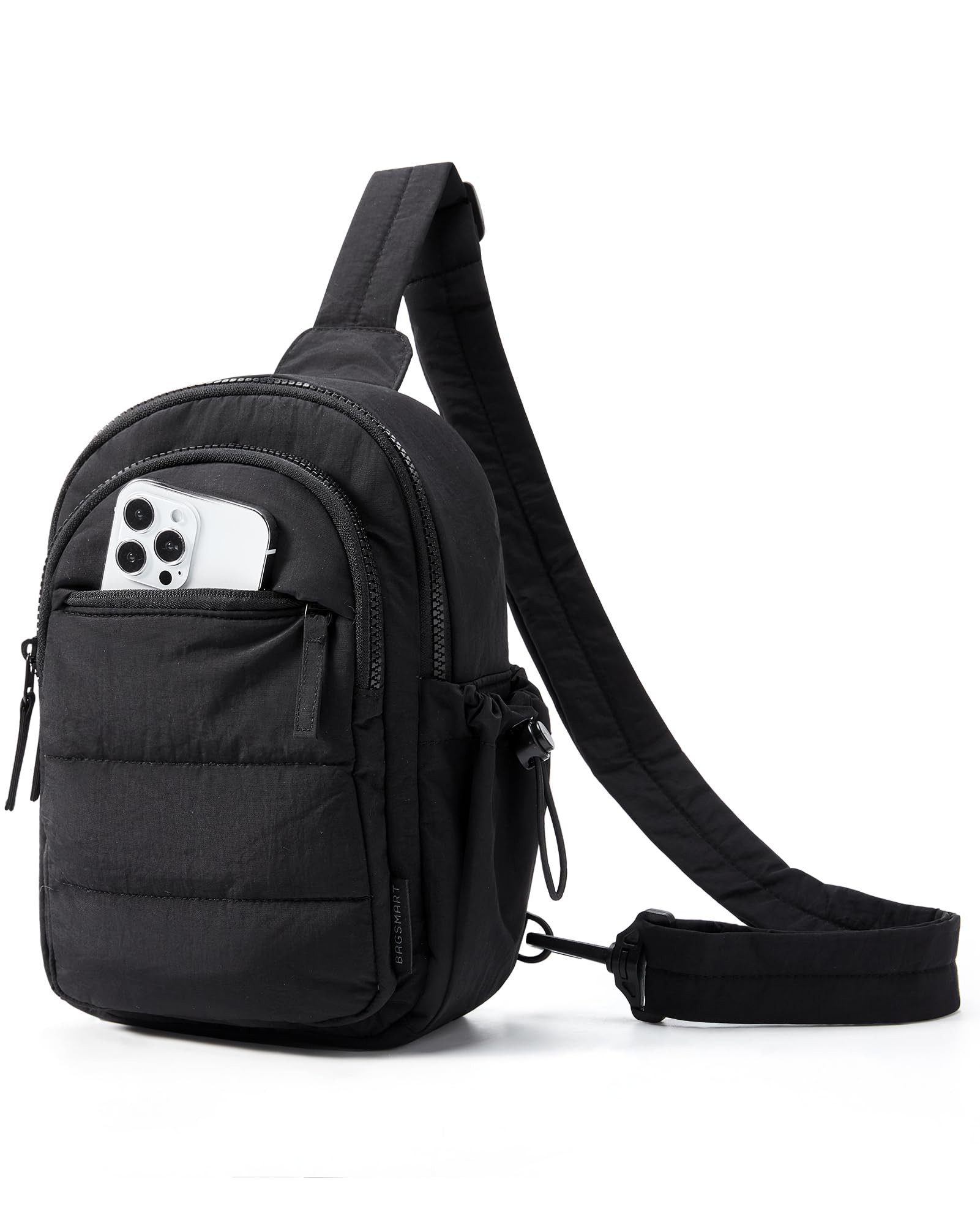 nsihing Umhängetasche Damen Crossbody Bag, Puffer Brusttasche Handytasche Zum Umhängen, Sling Bag mit RFID-Blockierung und Verstellbarer Breitem Schultergurt