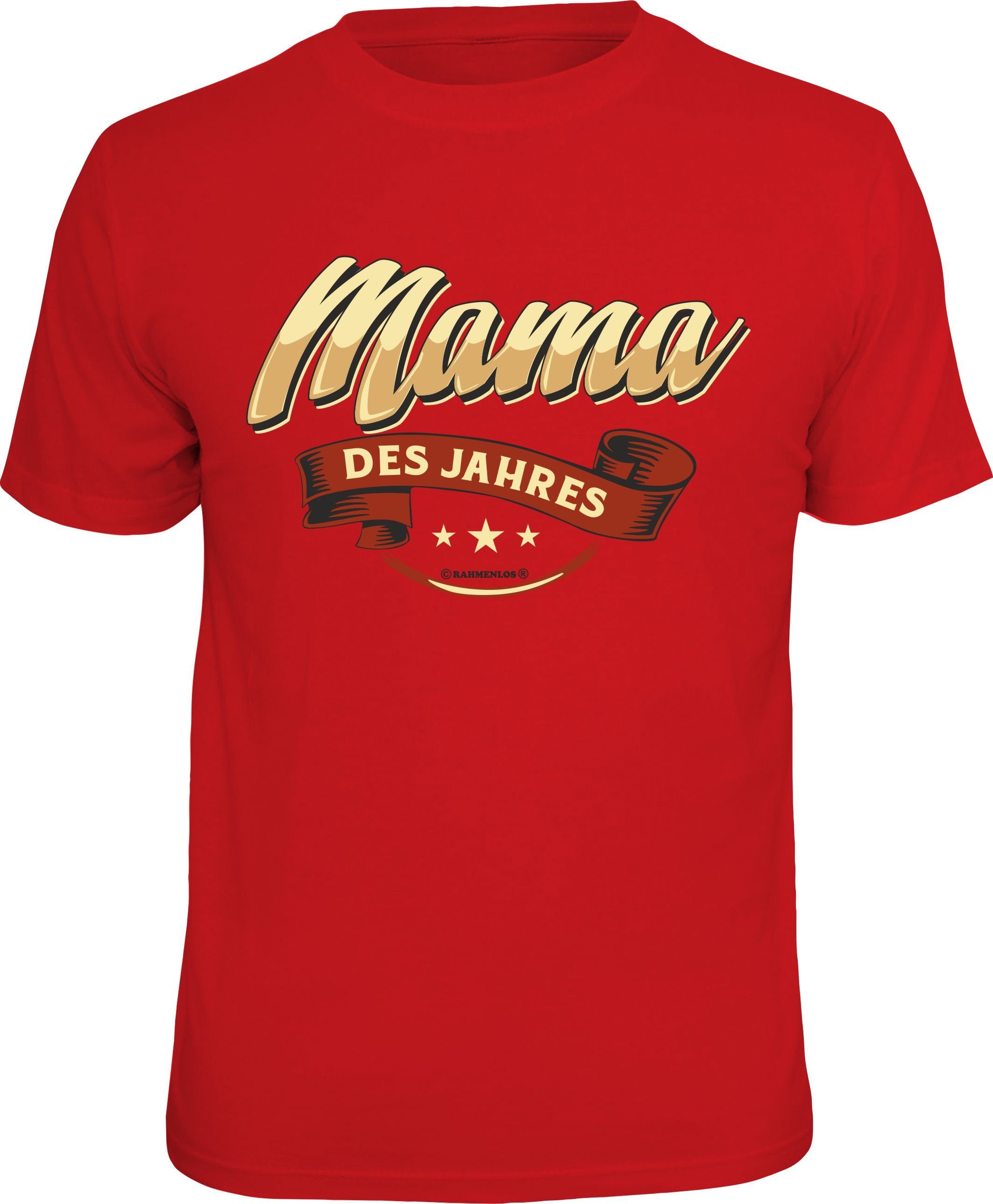 RAHMENLOS® T-Shirt als Geschenk für Mütter zum Muttertag: Mama des Jahres