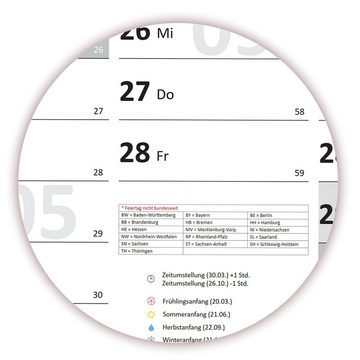 LYSCO Wandkalender XXL Wandplaner DIN A0 A1 2025 Classic2 blau grau rot Kalender gerollt