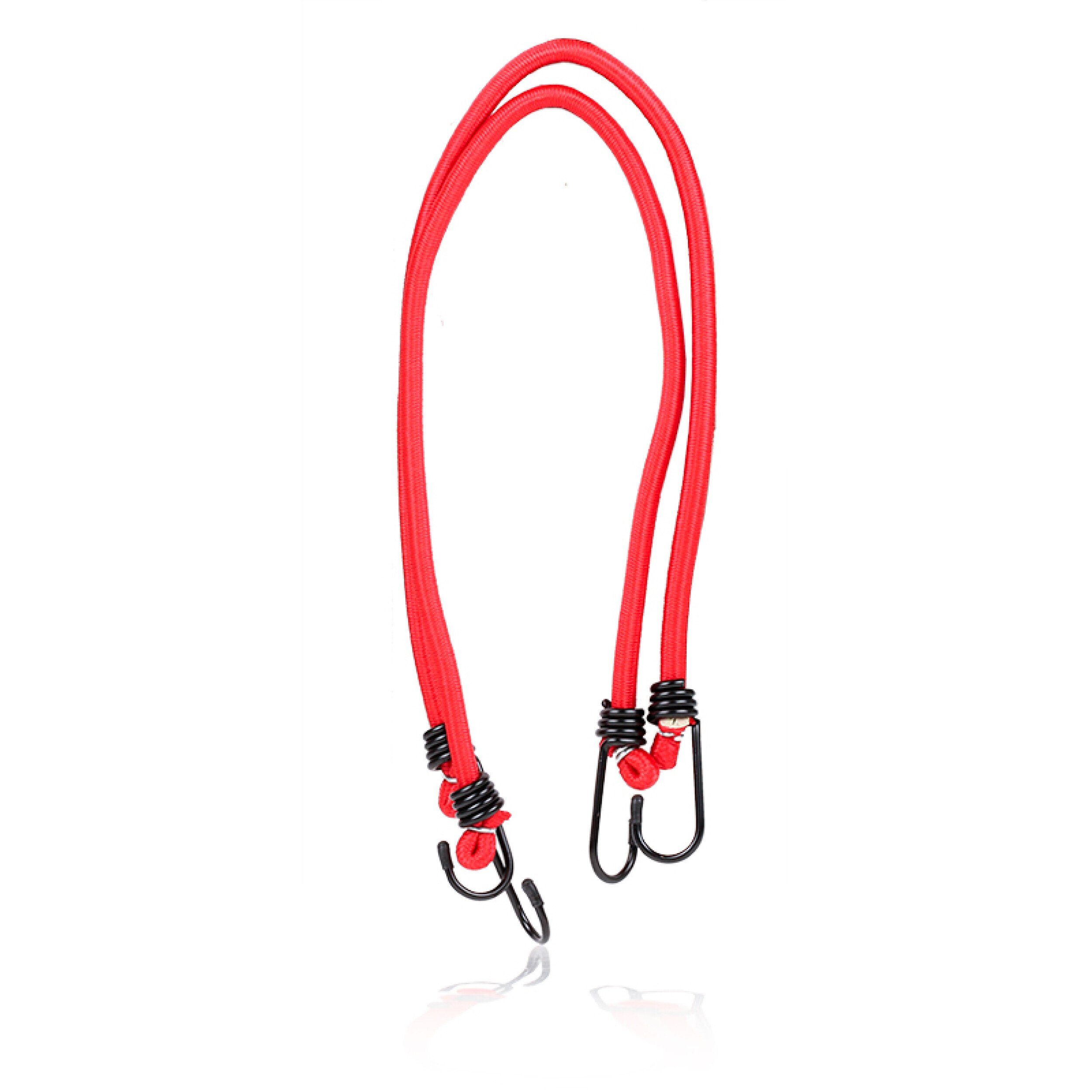 alca Zurrgurt Gepäckspanner 2 St. 60cm rot Spanngurte Haken verstellbar & dehnbar (2-St)