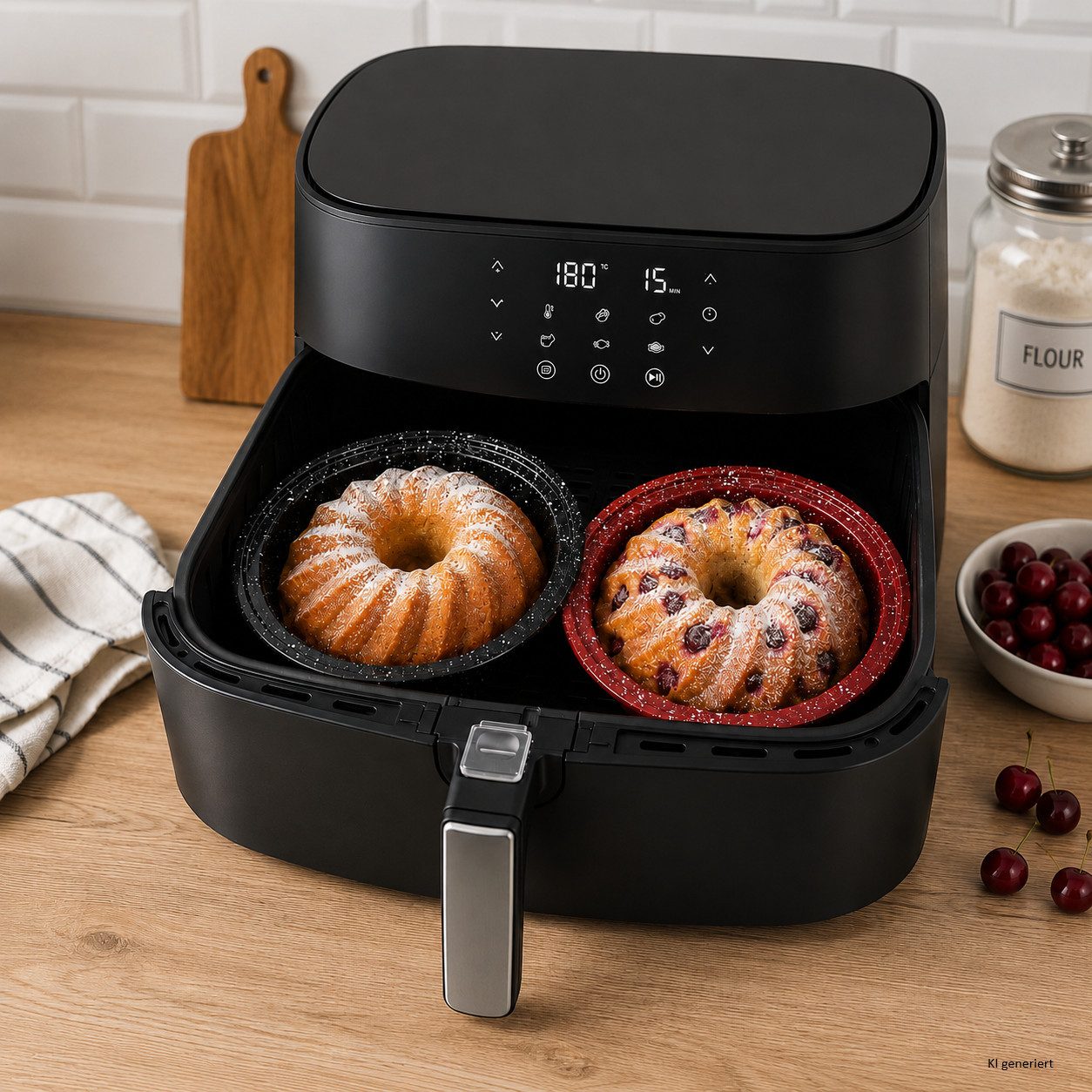 MamboCat Auflaufform 2er Set Cuci Mini Gugelhupf Backform Ø12,3cm rund Airfryer Backofen, Stahl – Bild 2 von 5