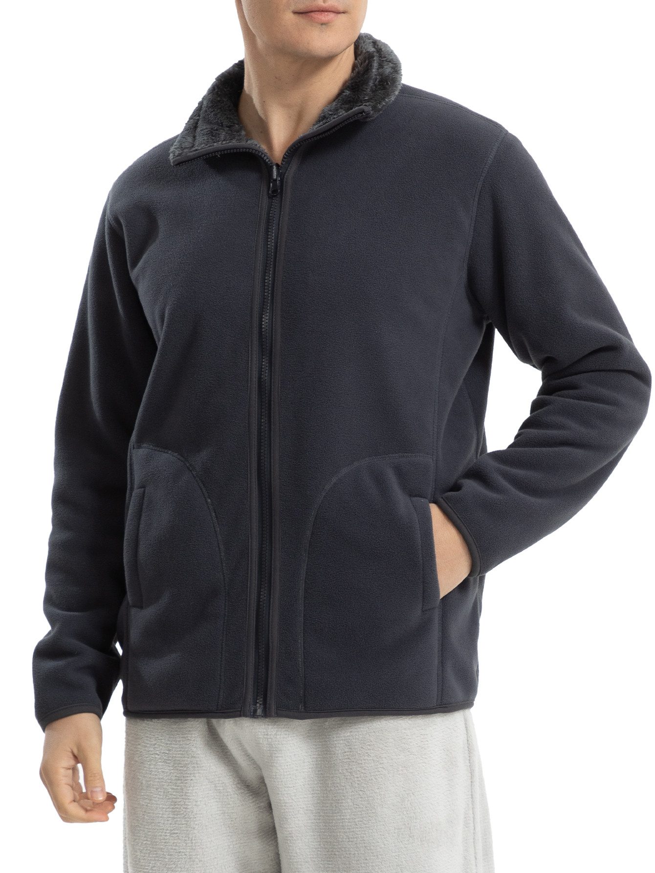 TIESTRA Fleecejacke Herren – Winterjacke Windjacke Fleece Sweatjacke (1-St) Gr. XS, S, M, L, XL