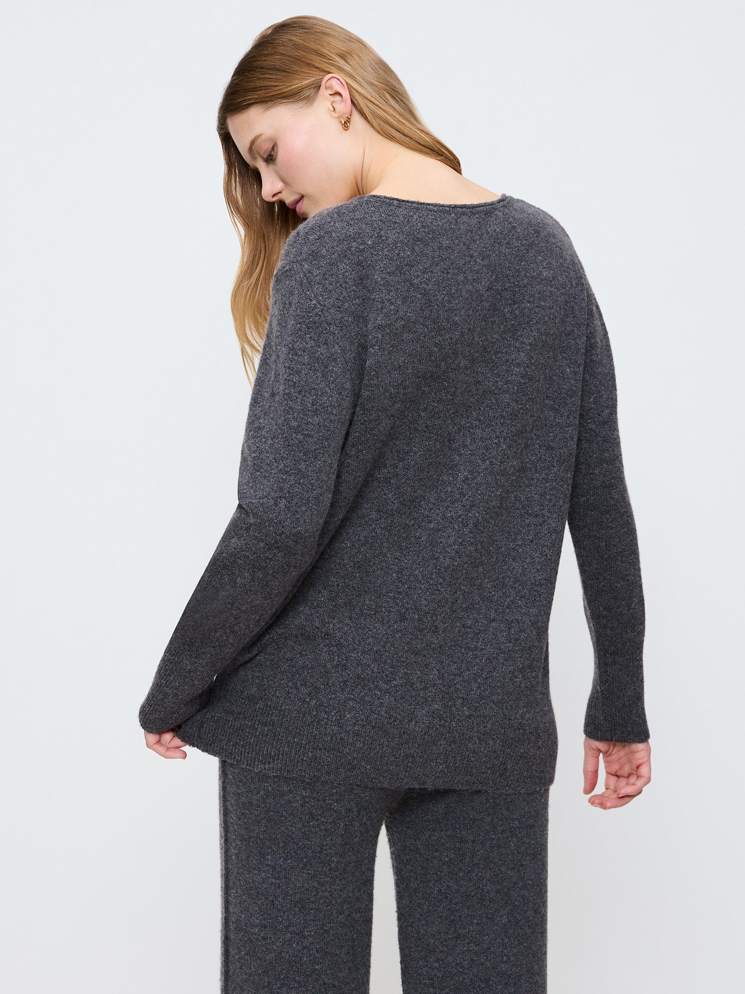 Triumph Sweatshirt Amourette Cozy überschnittene Schulter - lockere Passform - gerippter Saum