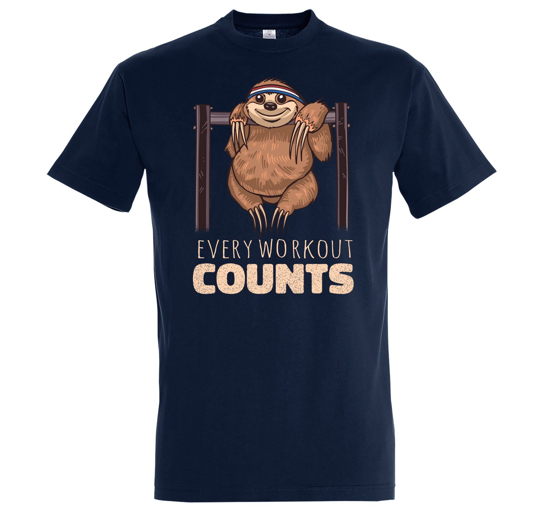Youth Designz T-Shirt Every Workout Counts Gym Faultier Herren Shirt im Fun günstig online kaufen