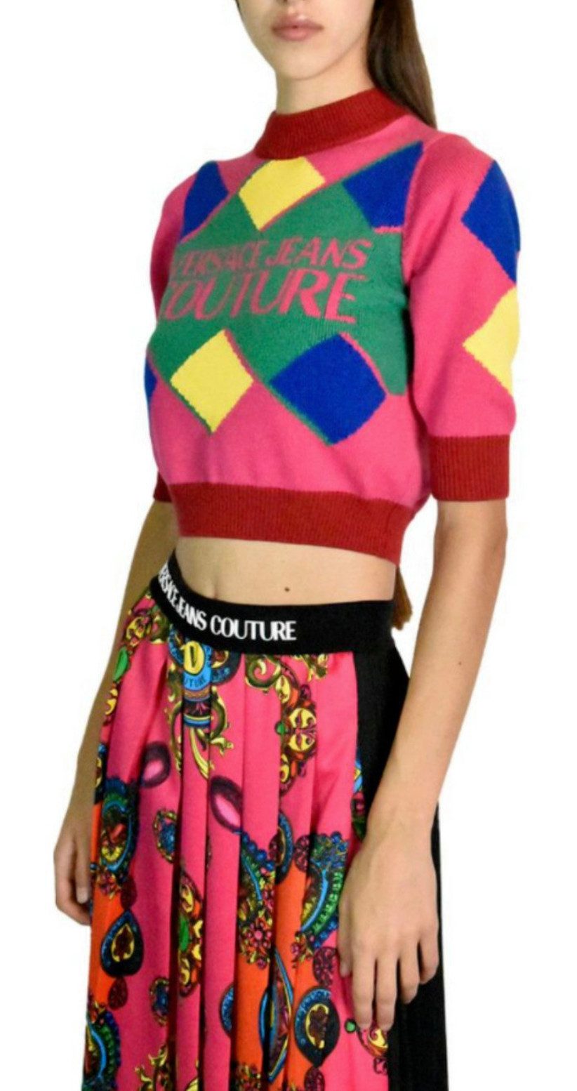 Versace Jeans Couture Strickpullover Crop Sweater
