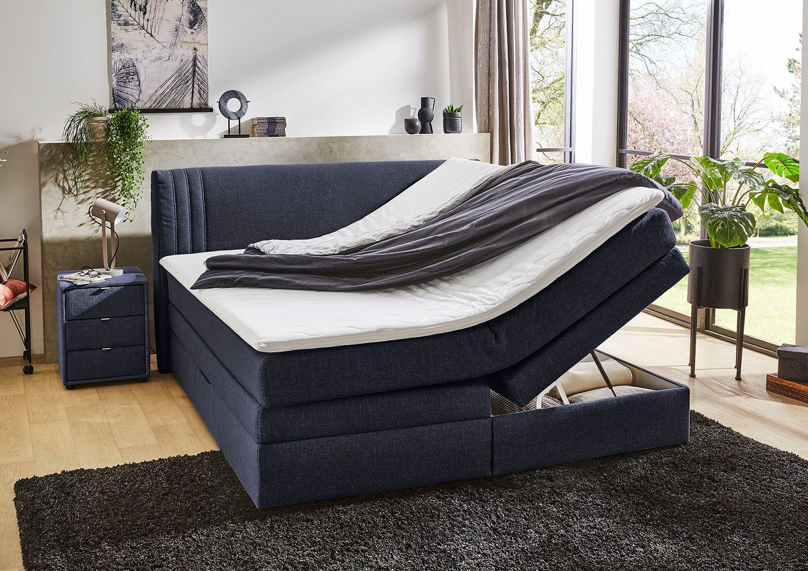 Jockenhöfer Gruppe Boxspringbett "Amira", mit Bettkasten und Topper, erhältlich in den Breiten 120,140 & 180cm