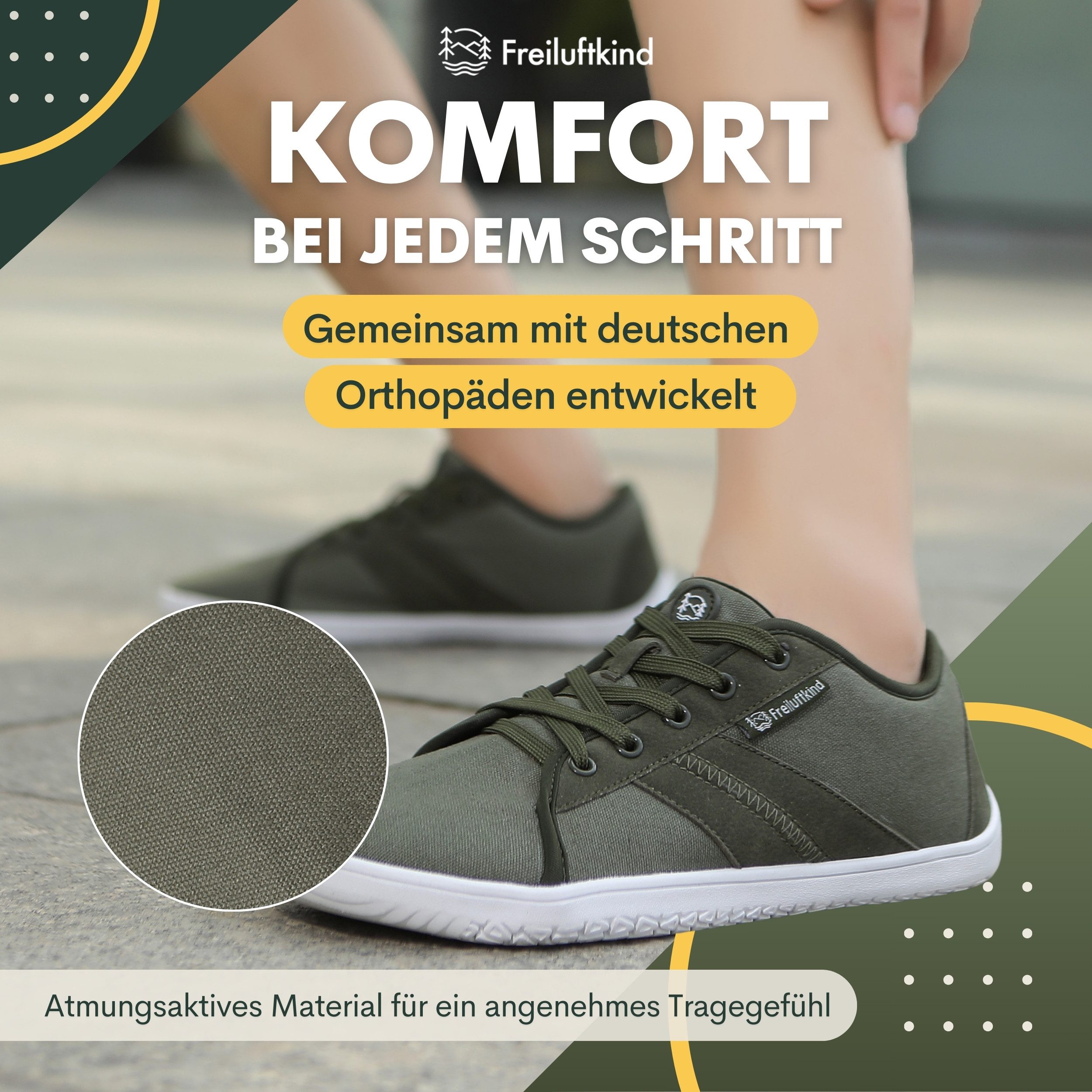Freiluftkind Baker – gesunde Barfußschuhe Sneaker - Entlasten Füße & Gelenk günstig online kaufen