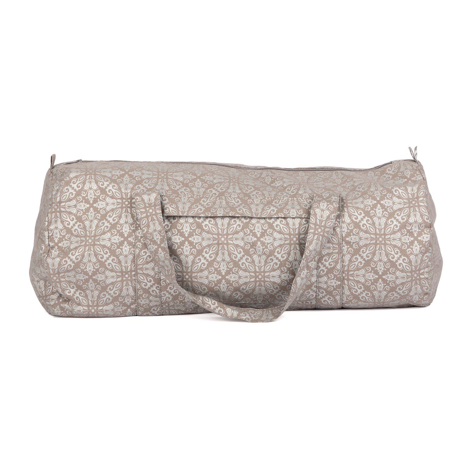 bodhi Yogatasche Maharaja Collection: Gemusterte Hot Yoga Bag Raja, taupe/silber