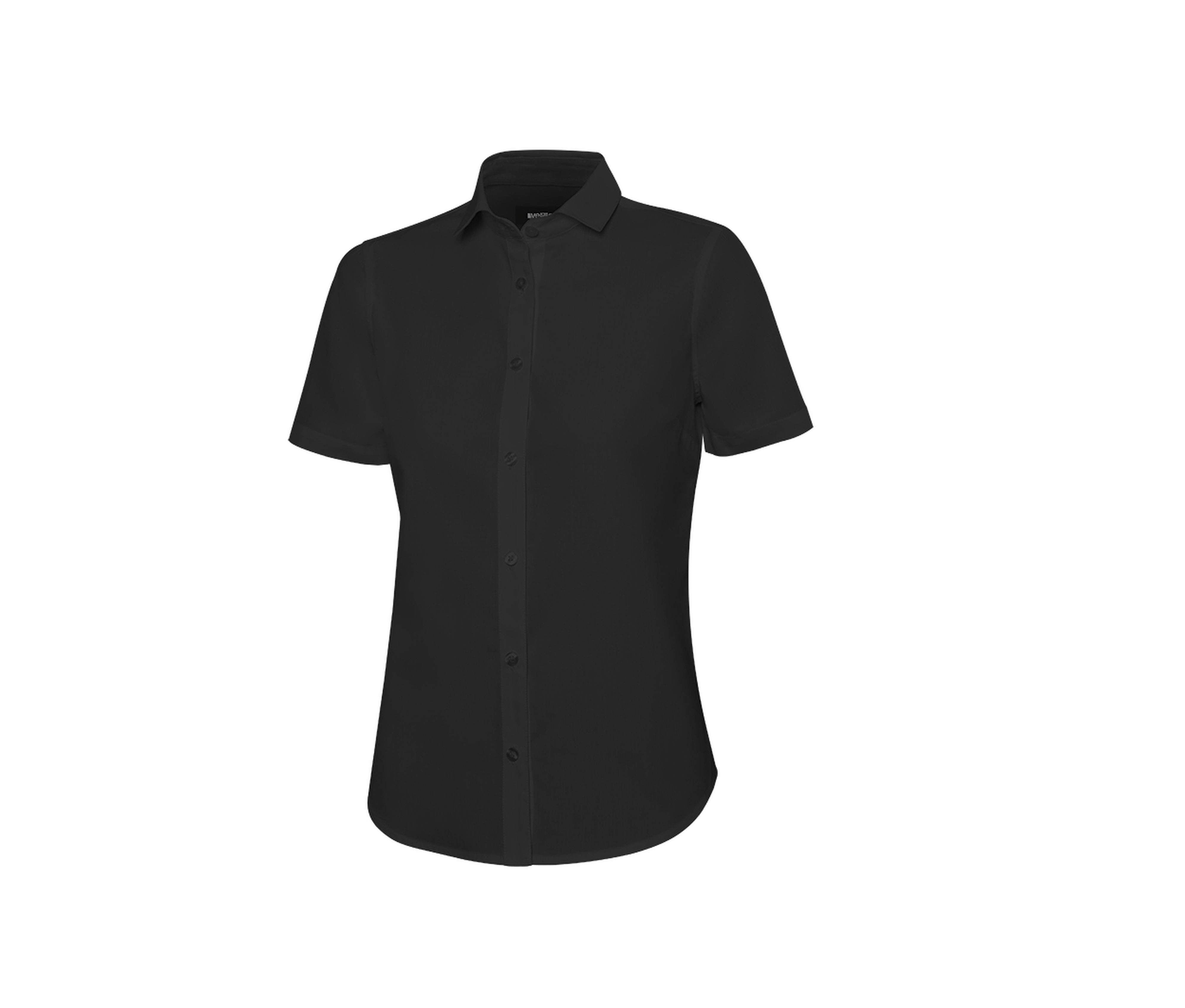 Velilla Hemdbluse Damen Kurzarmbluse aus Popeline mit taillierter Passform