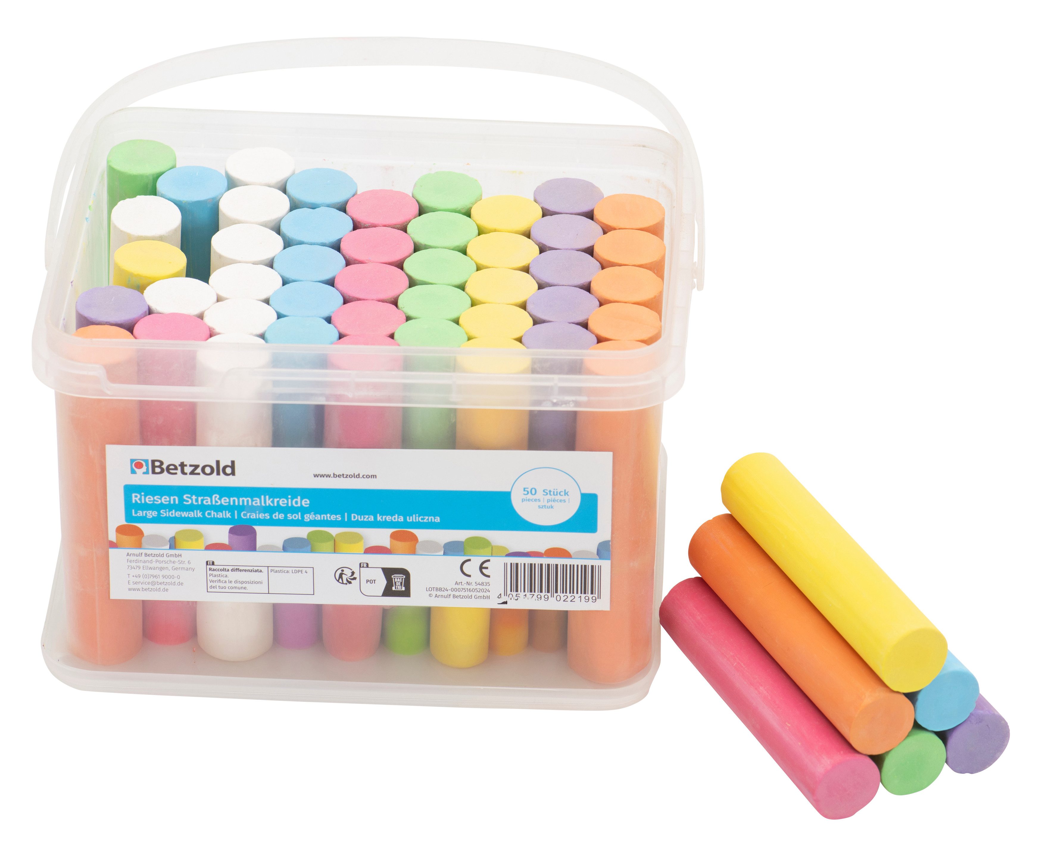 Betzold Malkreide Straßenmalkreide – Kreide für Kinder Malspaß Outdoor Kunst