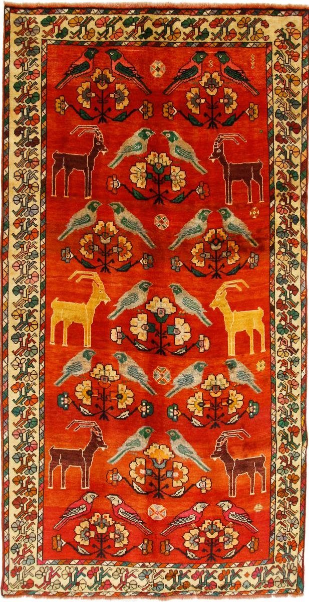Orientteppich Shiraz 153x289 Handgeknüpfter Orientteppich / Perserteppich Läufer, Nain Trading, rechteckig, Höhe: 10 mm