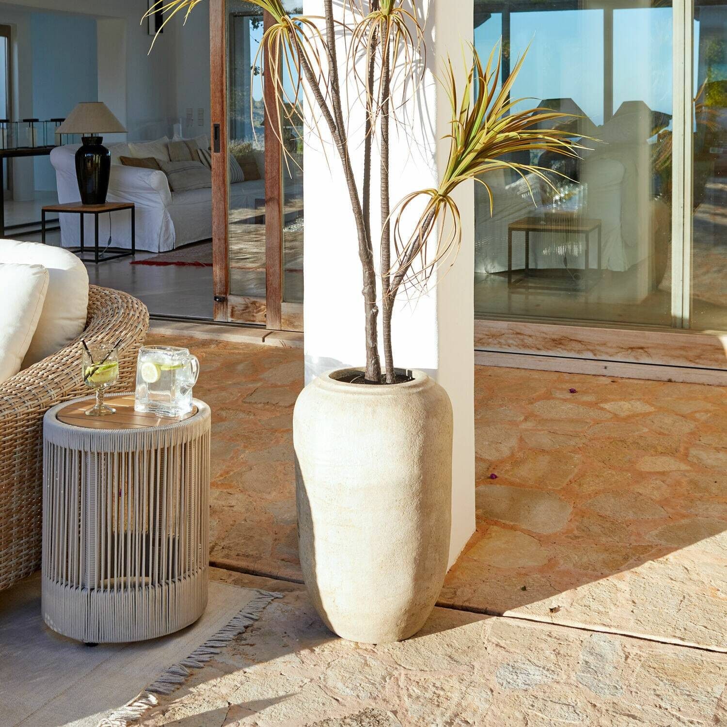 Mirabeau Übertopf Bodenvase Xerette antikbeige – Bild 2 von 4
