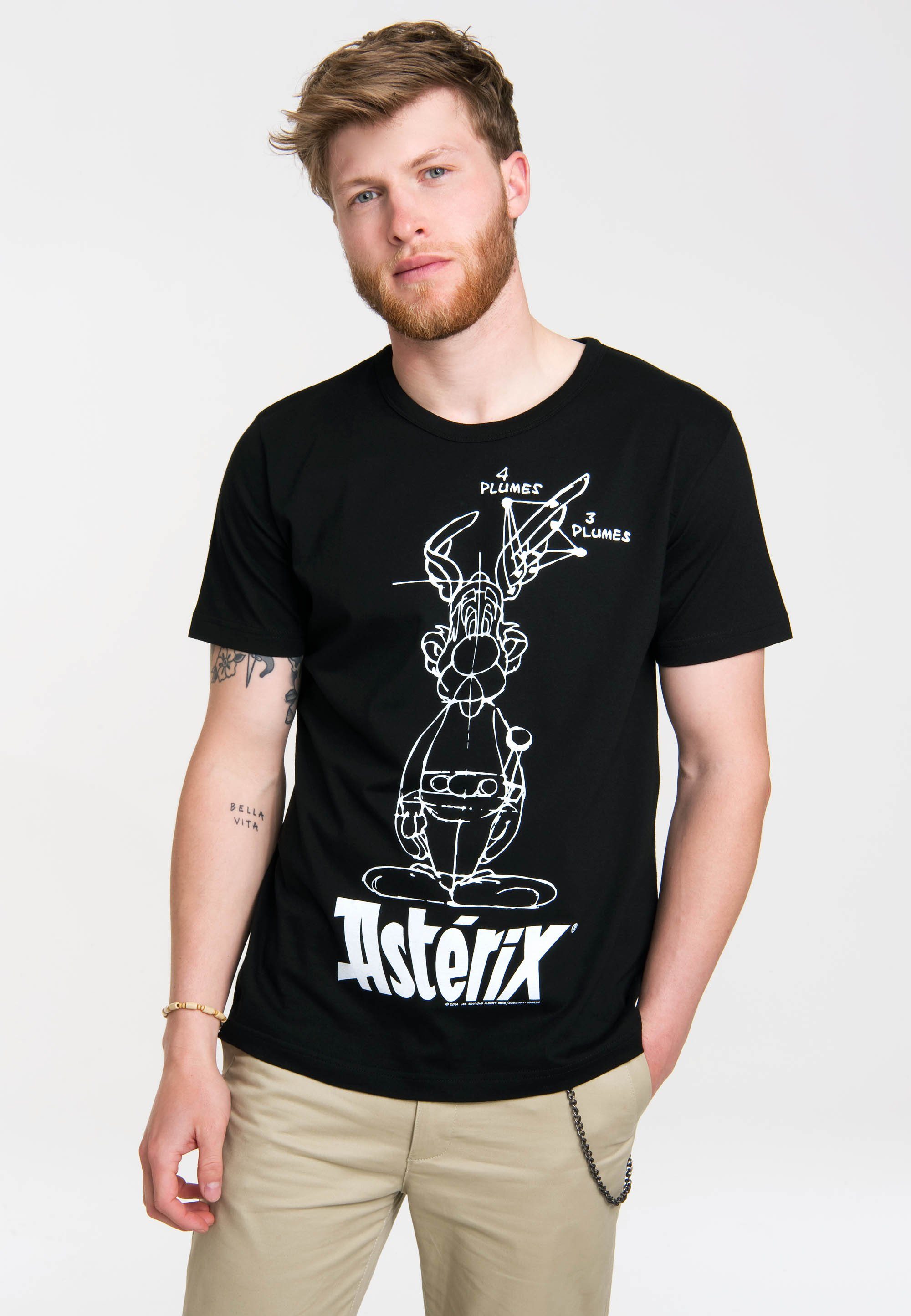 mit lizenzierten T-Shirt Originaldesign der Gallier LOGOSHIRT Asterix