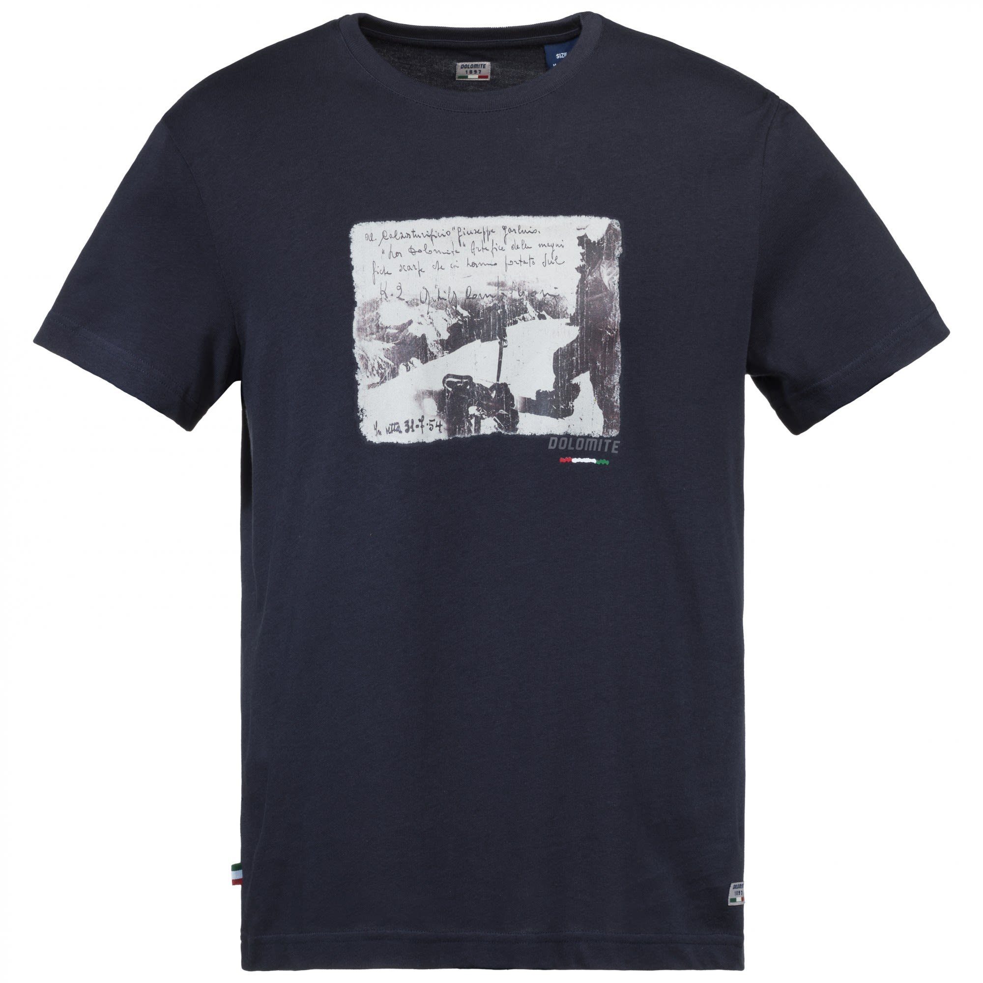 Herren M Graphic Wood Dolomite Dolomite Expedition T-Shirt Tec Blue T-shirt
