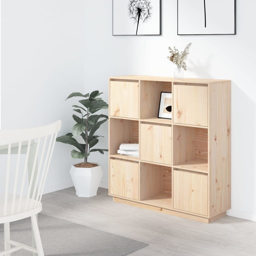 furnicato Highboard 110,5x35x117 cm Massivholz Kiefer günstig online kaufen
