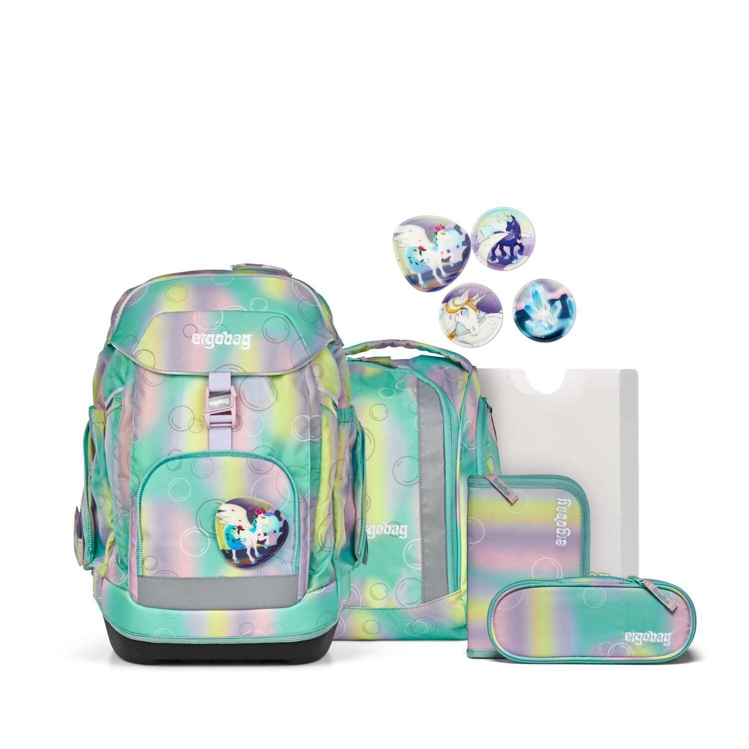ergobag Schulranzen Schulranzen-Set MAXI ZauBärwelt 6-teilig, 24/25 (6-teilig), ergonomisch, ab 1. Klasse, Your-Size-System