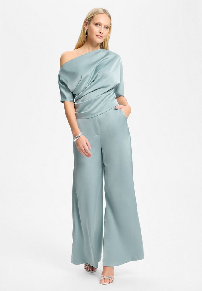 SWING Hosenanzug - Satinhose mit weitem Bein
