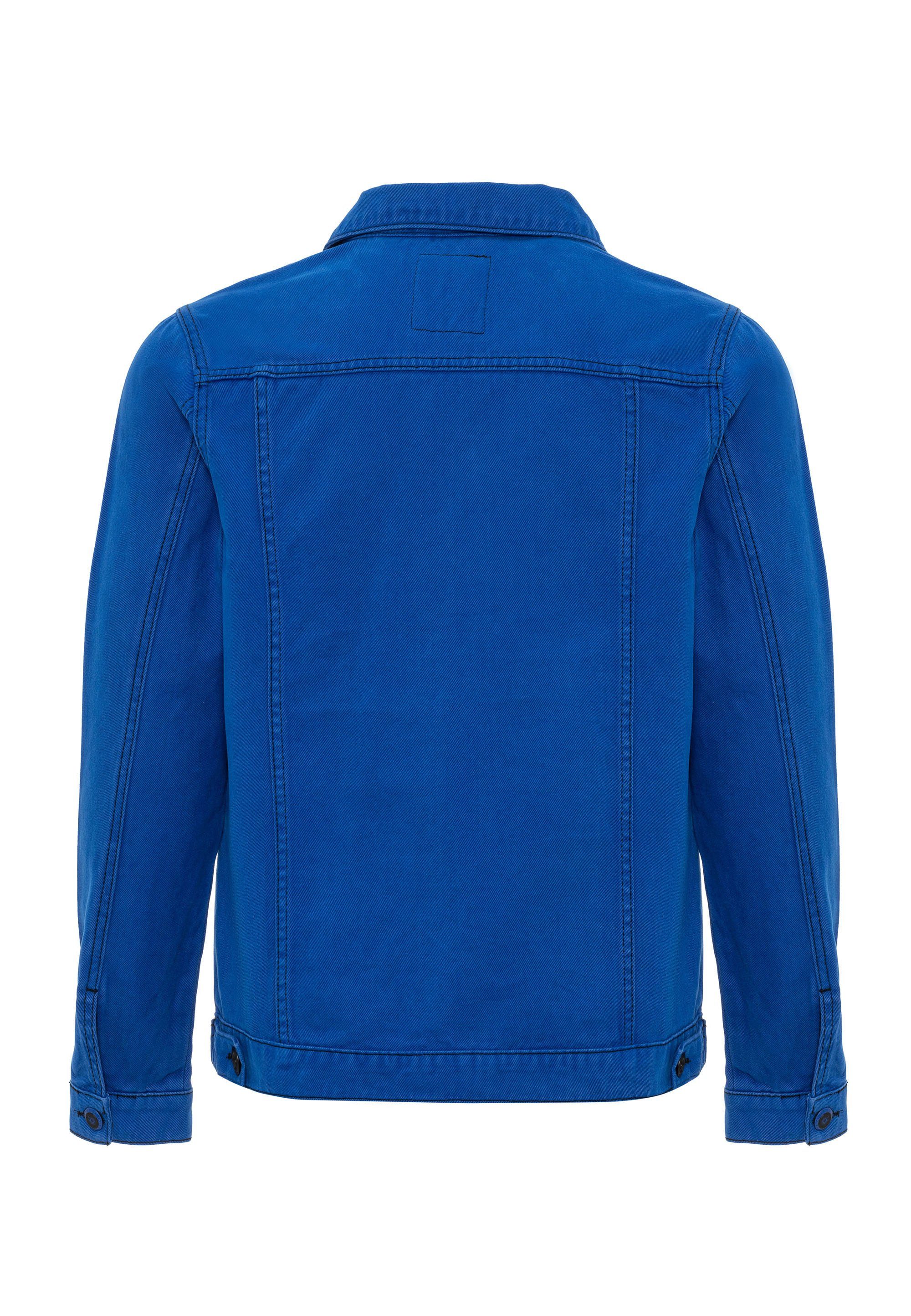 Brusttaschen aufgesetzten Cipo mit Baxx blau & Jeansjacke
