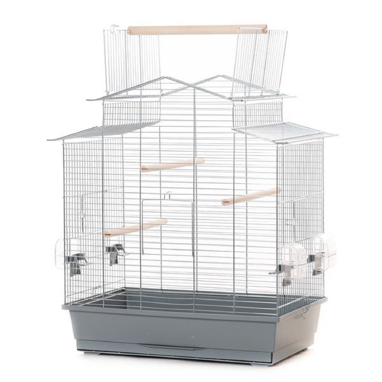 Vogelkäfig XXL Vogelkäfig Wellensittich Kanarien mit Freisitz 58,5 x 38 x 65cm