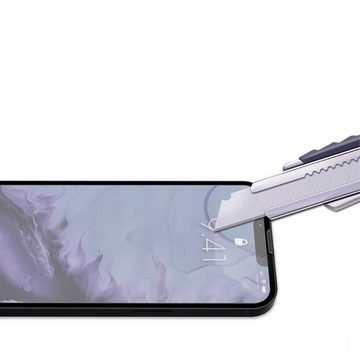 CoverKingz Schutzfolie Display Schutzglas für Apple iPhone 14/14 Pro/13/13 Pro Hartglas Full