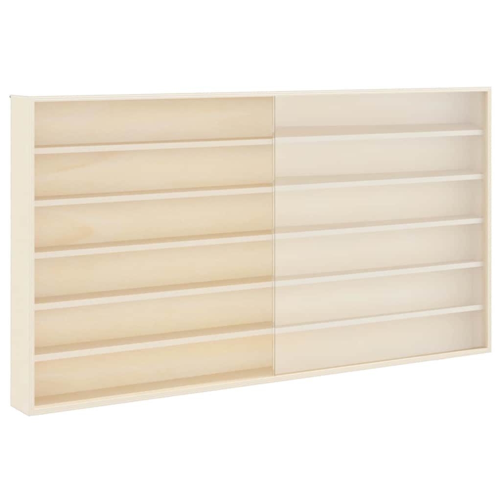 vidaXL Regal Holz-Sammelvitrine mit Regal Braun 100 x 8,5 x 54 cm Sperrholz, 1-tlg.