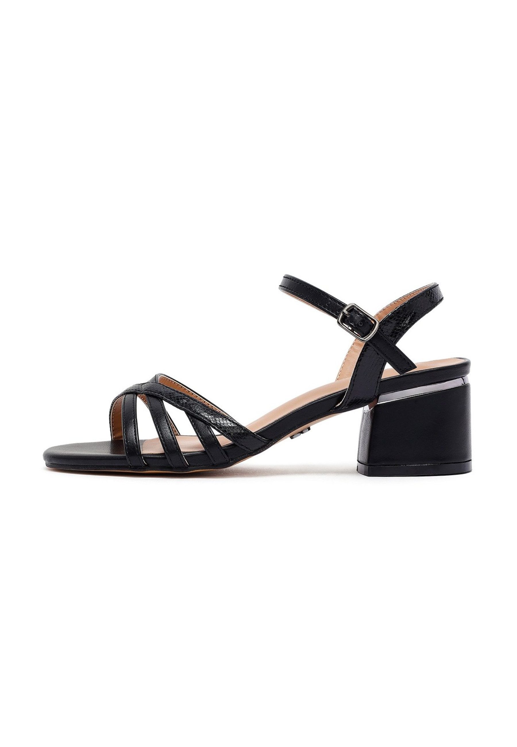 Sandalen mit Absatz aus Kunstleder Sandale