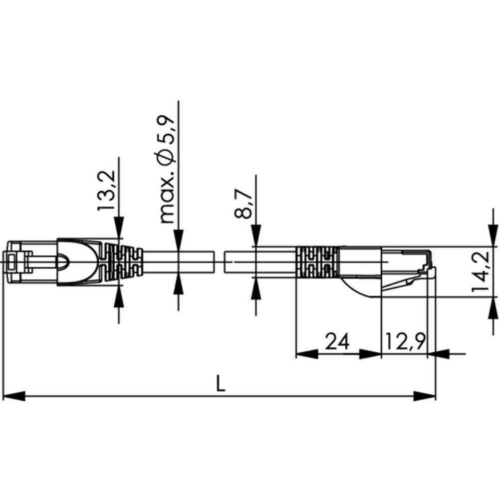 Cat.6A(IEC) Patchkabel LAN-Kabel 500 LSZH-0.5 FS MP8 Telegärtner m