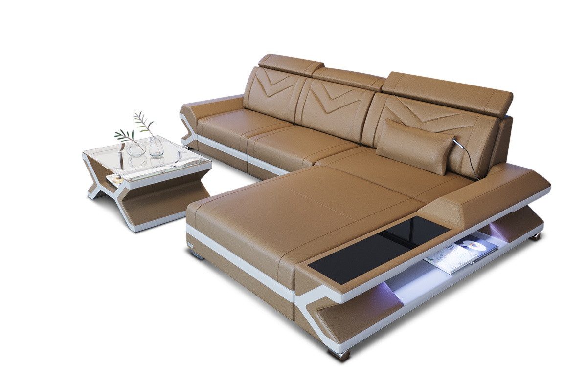 Sofa Dreams Ecksofa Ledercouch Ledersofa Napoli günstig online kaufen