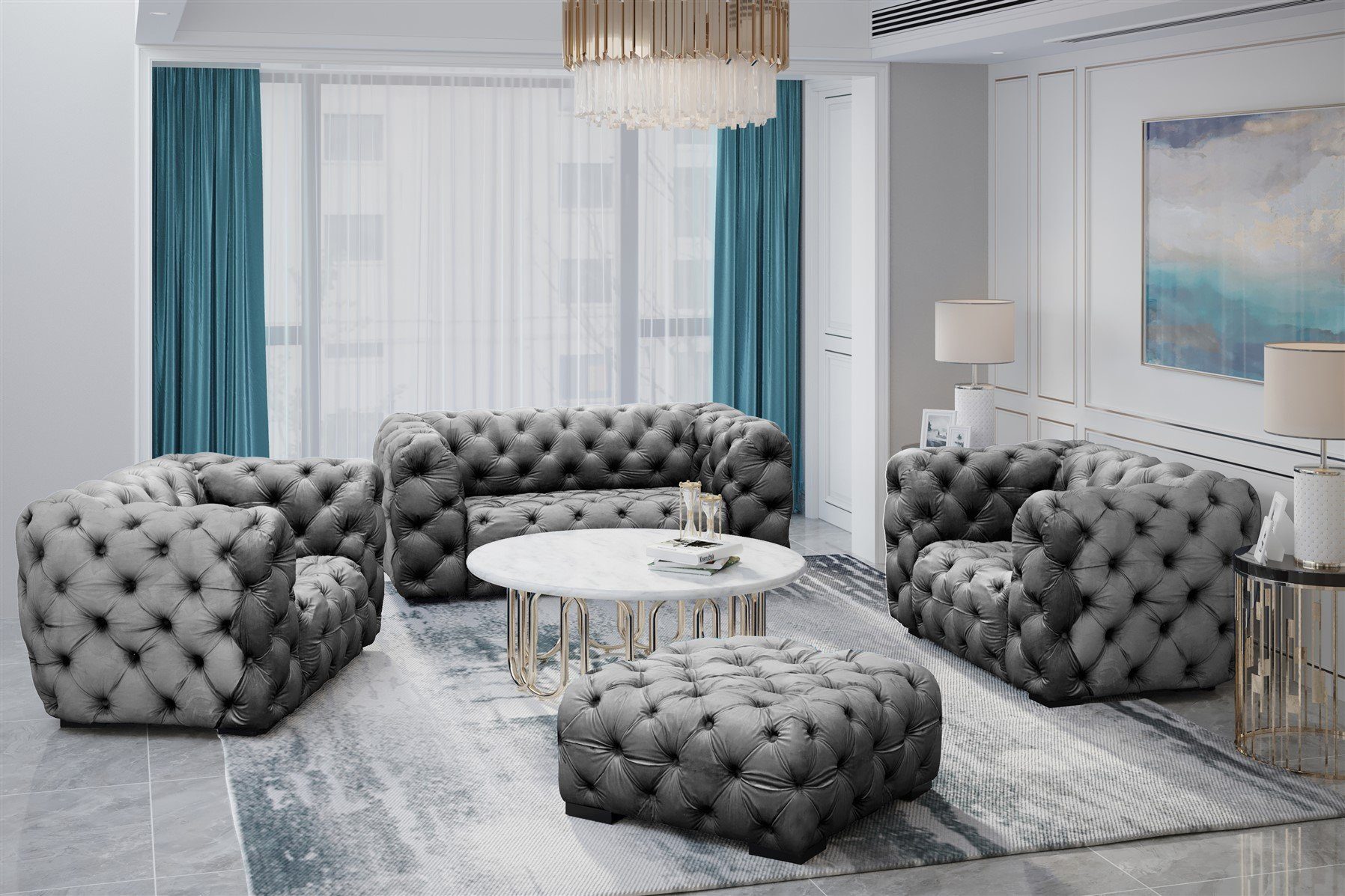 Fun Möbel Polstergarnitur Sofaset NATALIE 3-1-1 günstig online kaufen