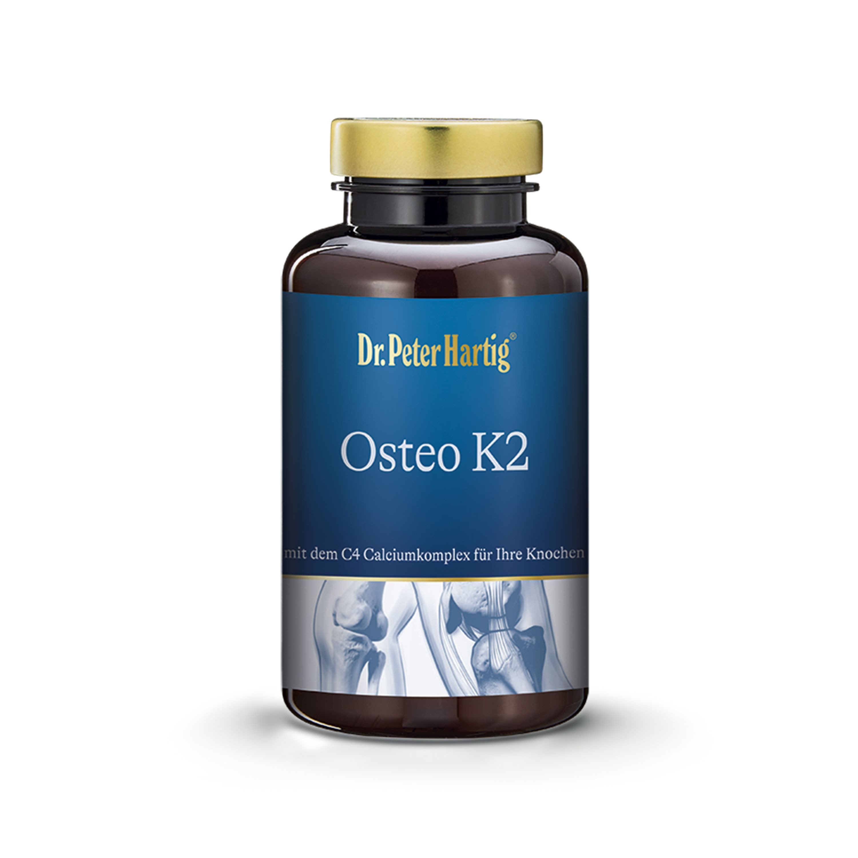 Dr. Peter Hartig Osteo K2, unterstützt Knochen, Vitamin K1, Vitamin D und Calcium Kapseln, 120 Kapseln, 2-Monats-Vorrat, à 68 g