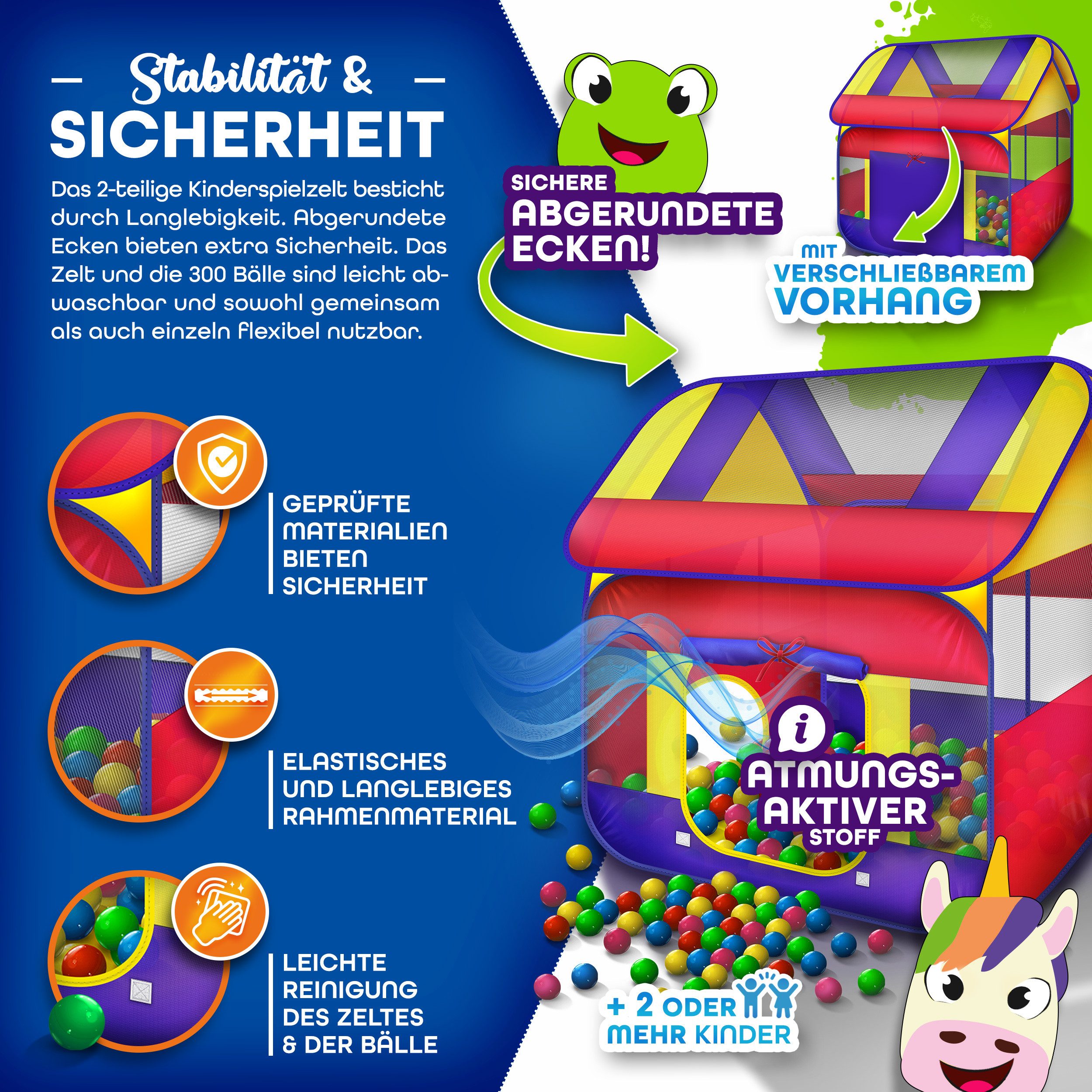 KIDUKU ball pit KIDUKU® ball pit play tent with 300 balls + bag for indoors and outdoors