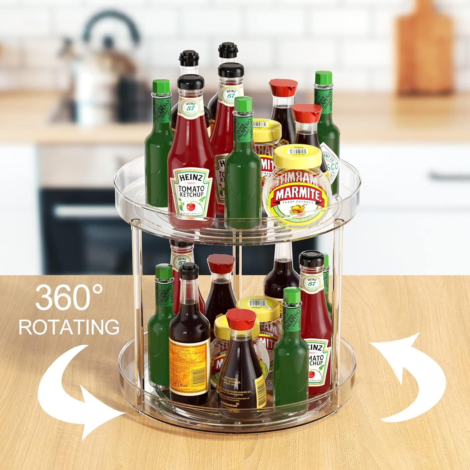 Refined Living Gewürzregal 360° Drehbar 2-Etagen, günstig online kaufen