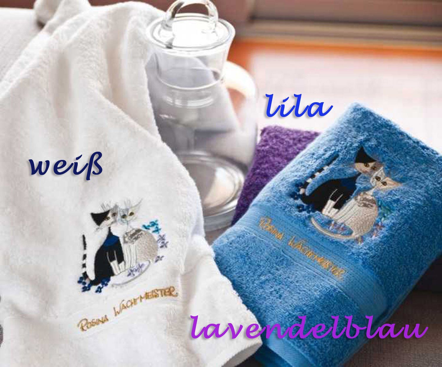 Rosina Wachtmeister Duschtücher Wedding, Baumwolle (1-St), Duschtuch Walkfrottier 100% Baumwolle 600g/m² Luxor Größe: 70x130cm