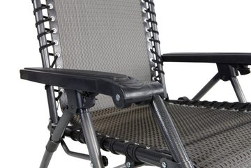 Spetebo Hochlehner Relax Sessel verstellbar mit Kopfkissen - taupe, Verstellbarer und klappbarer Garten Liegestuhl